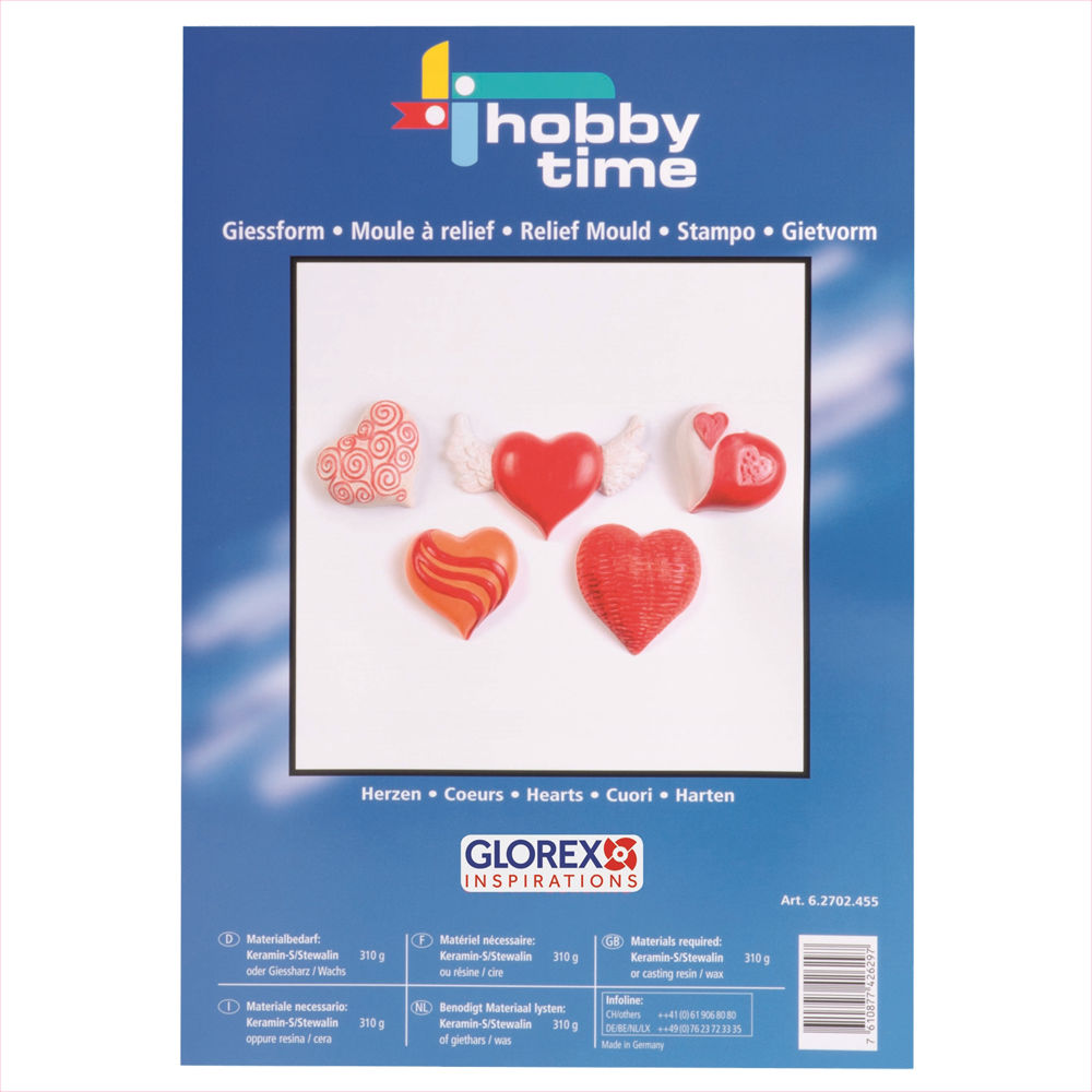 SALE Gie�form Glorex Herzen verziert