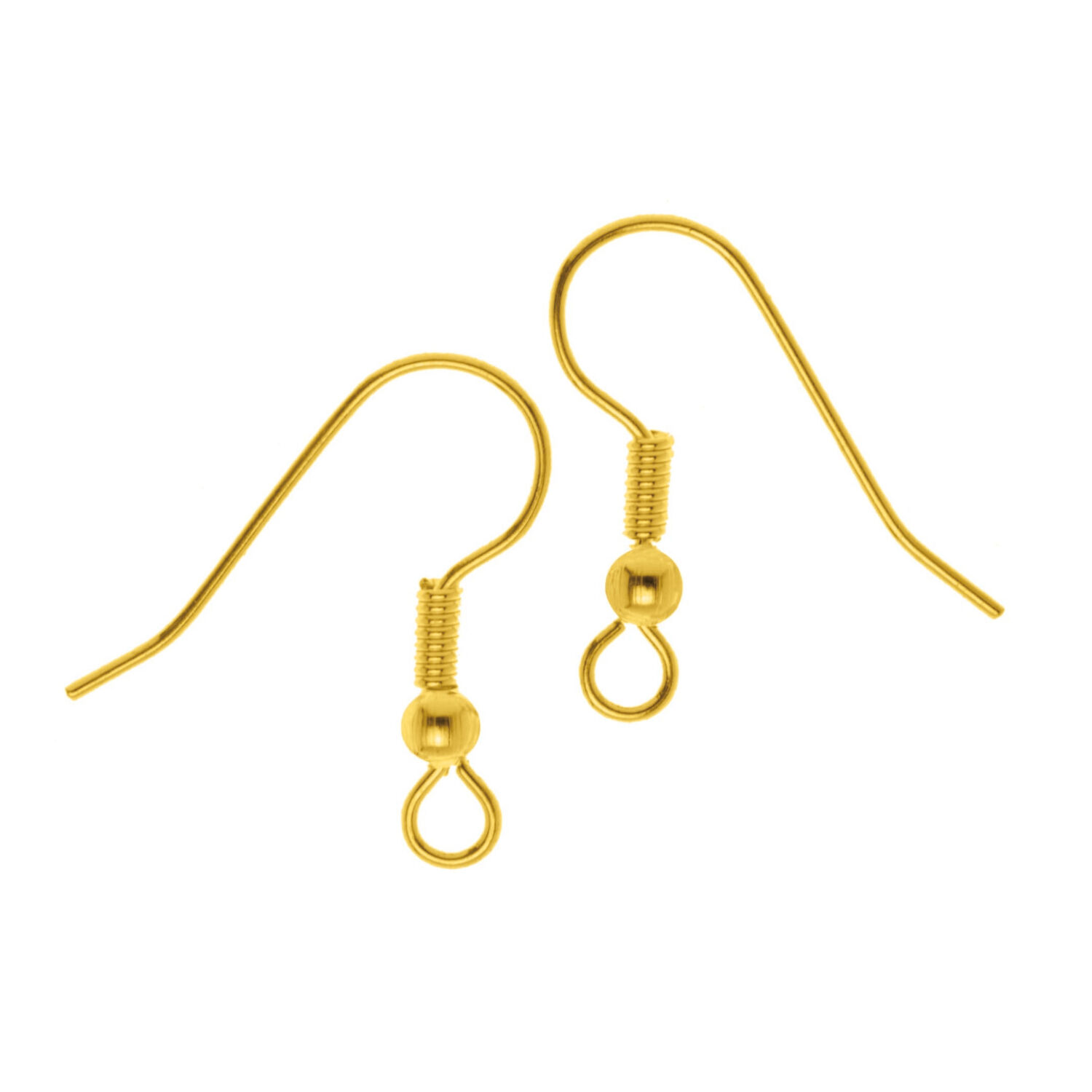 NEU Ohrb�gel mit Kugel, 4 St�ck, 20 mm, goldfarben