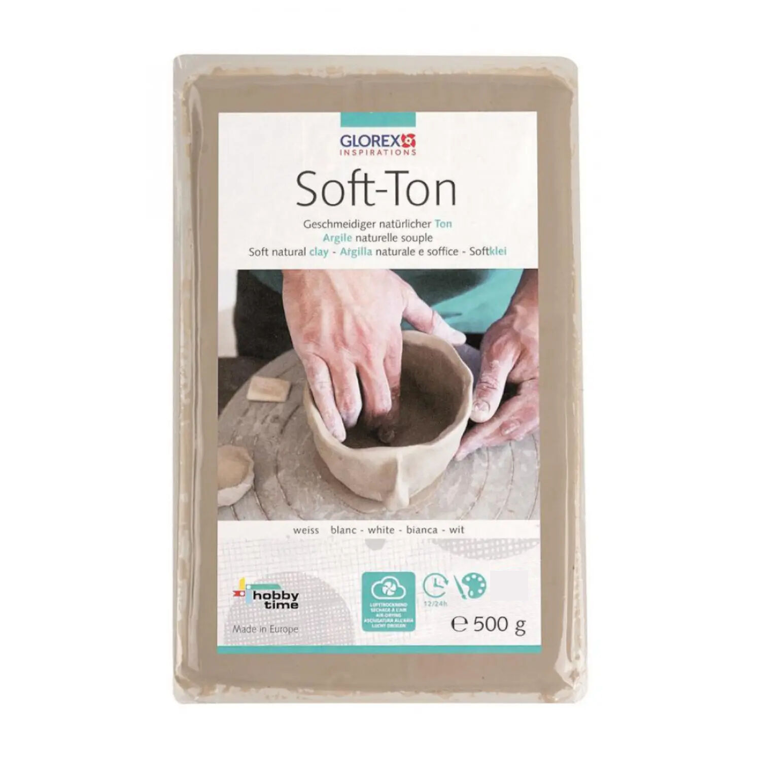 Glorex Hobby Time Soft-Ton lufttrocknend, 500g, wei�