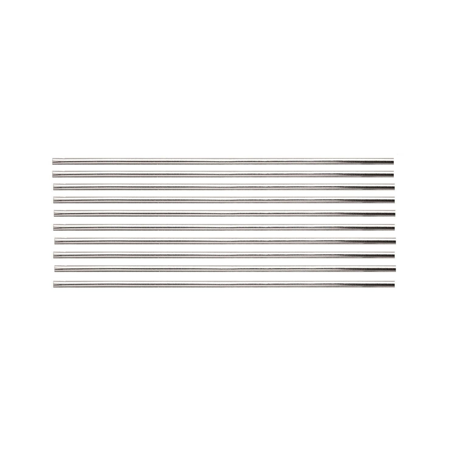 NEU Verzierwachsstreifen halbrund, 10 St�ck, 200 x 3 mm, silber