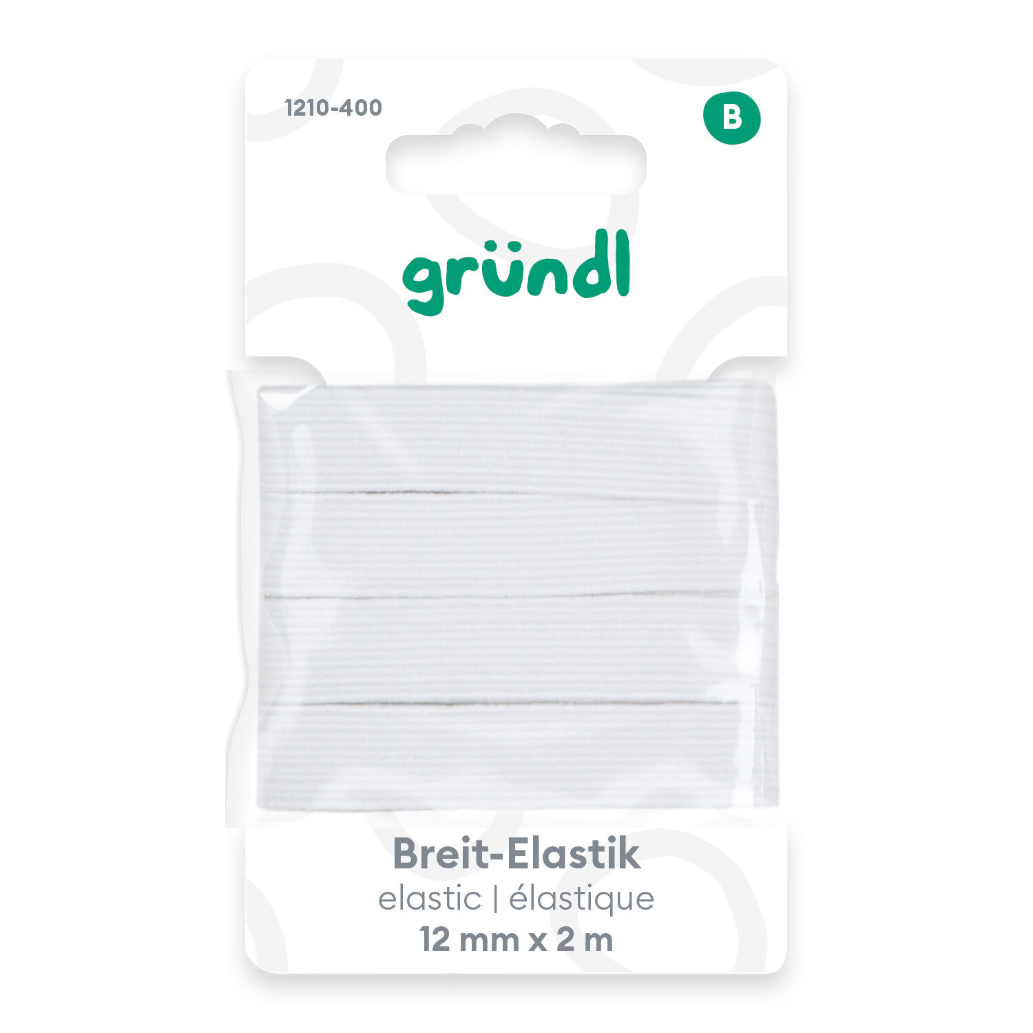 Super-Elastic-Band, 12 mm breit, 2 m lang, wei�