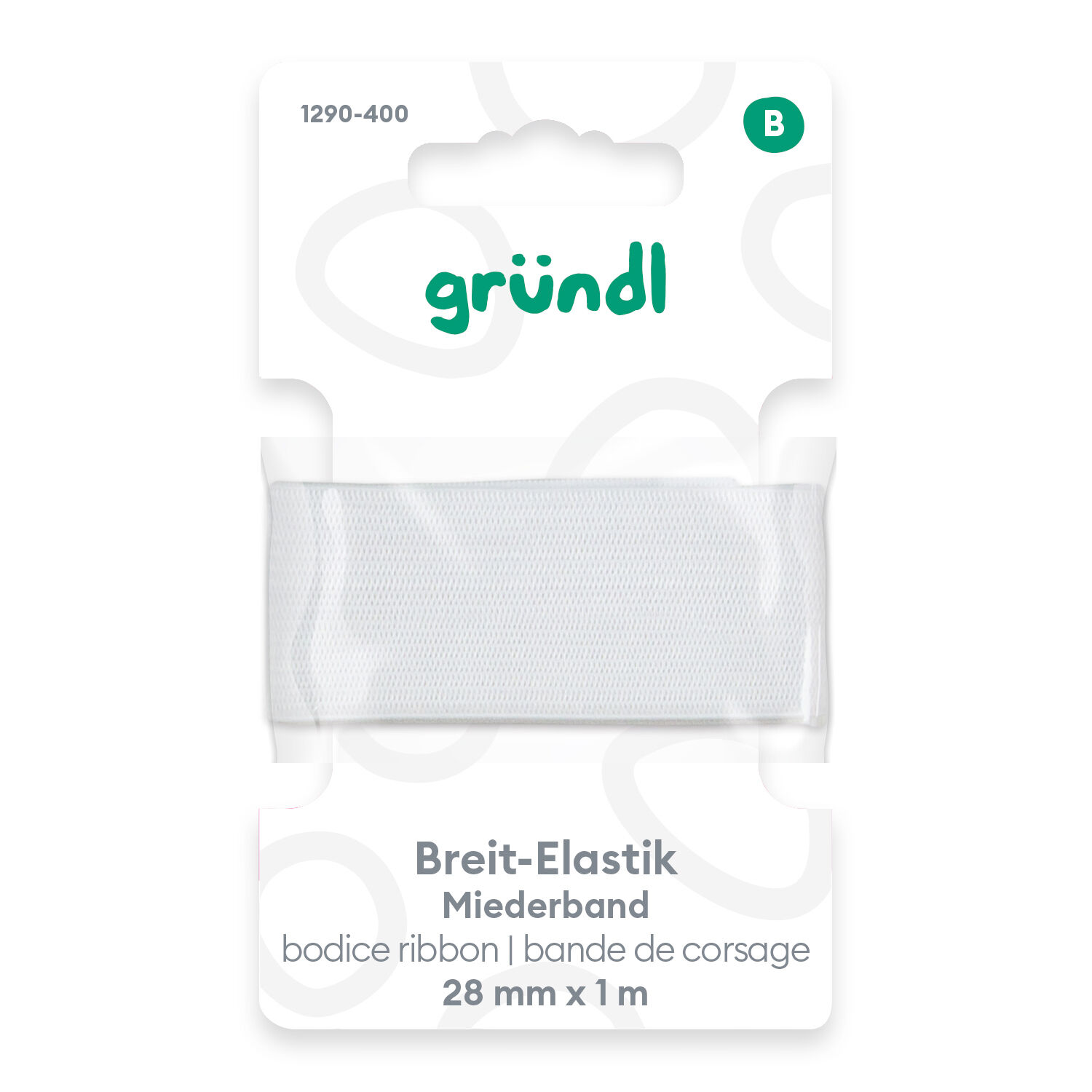 Super Elastic-Gummiband 1m x 28mm wei�
