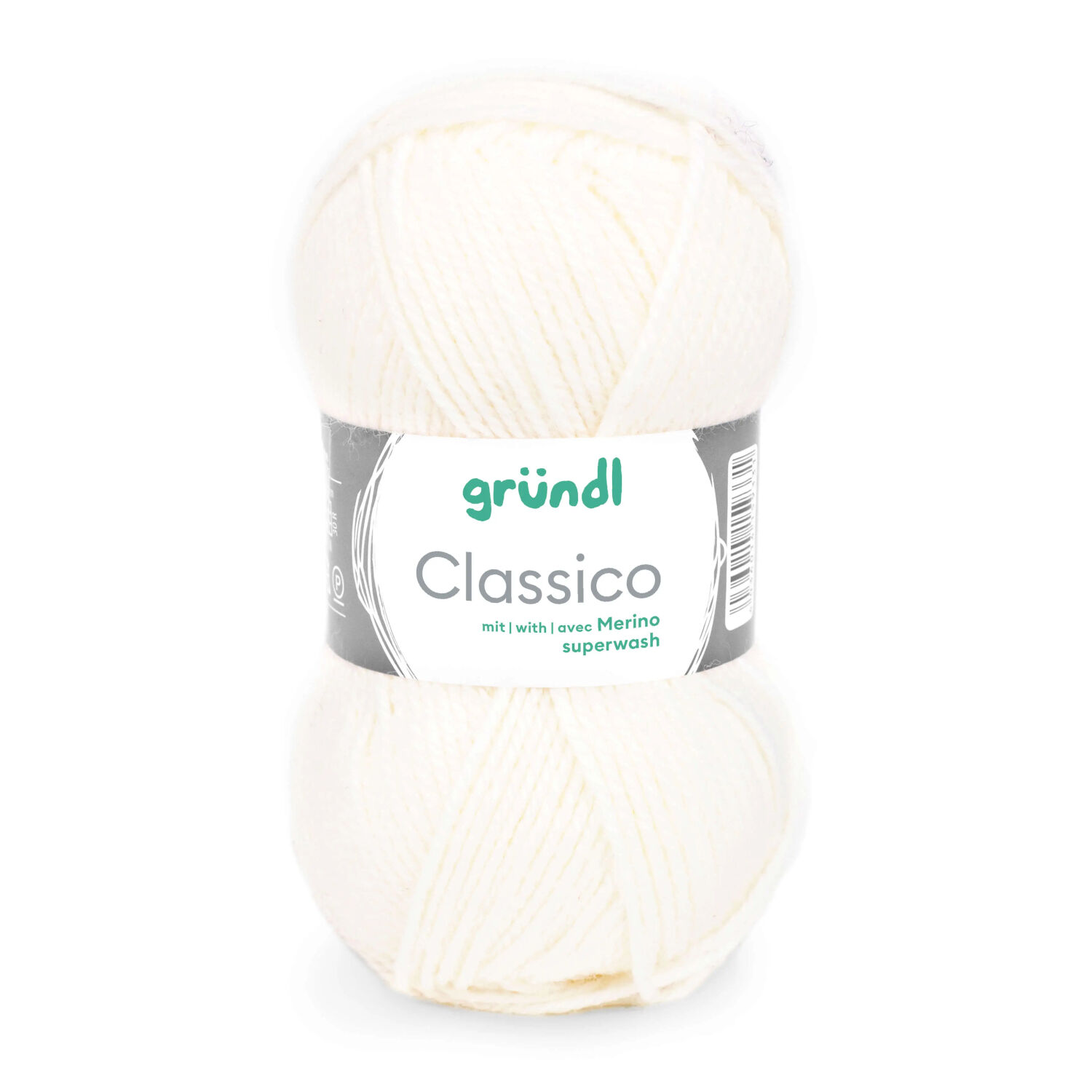 SALE Classico Schurwolle, 50% Merino, 50% Polyacryl, 50g / 120m, Farbe 01, wei�