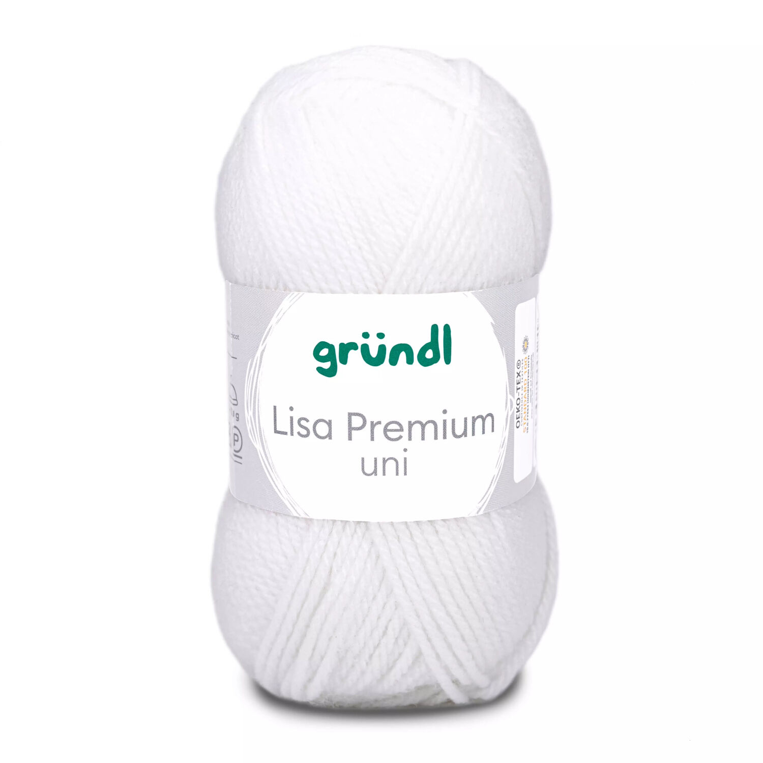 Strickgarn Lisa, 100% Polyacryl, Oeko-Tex Standard, 50g, 150m, Farbe 01, Wei�