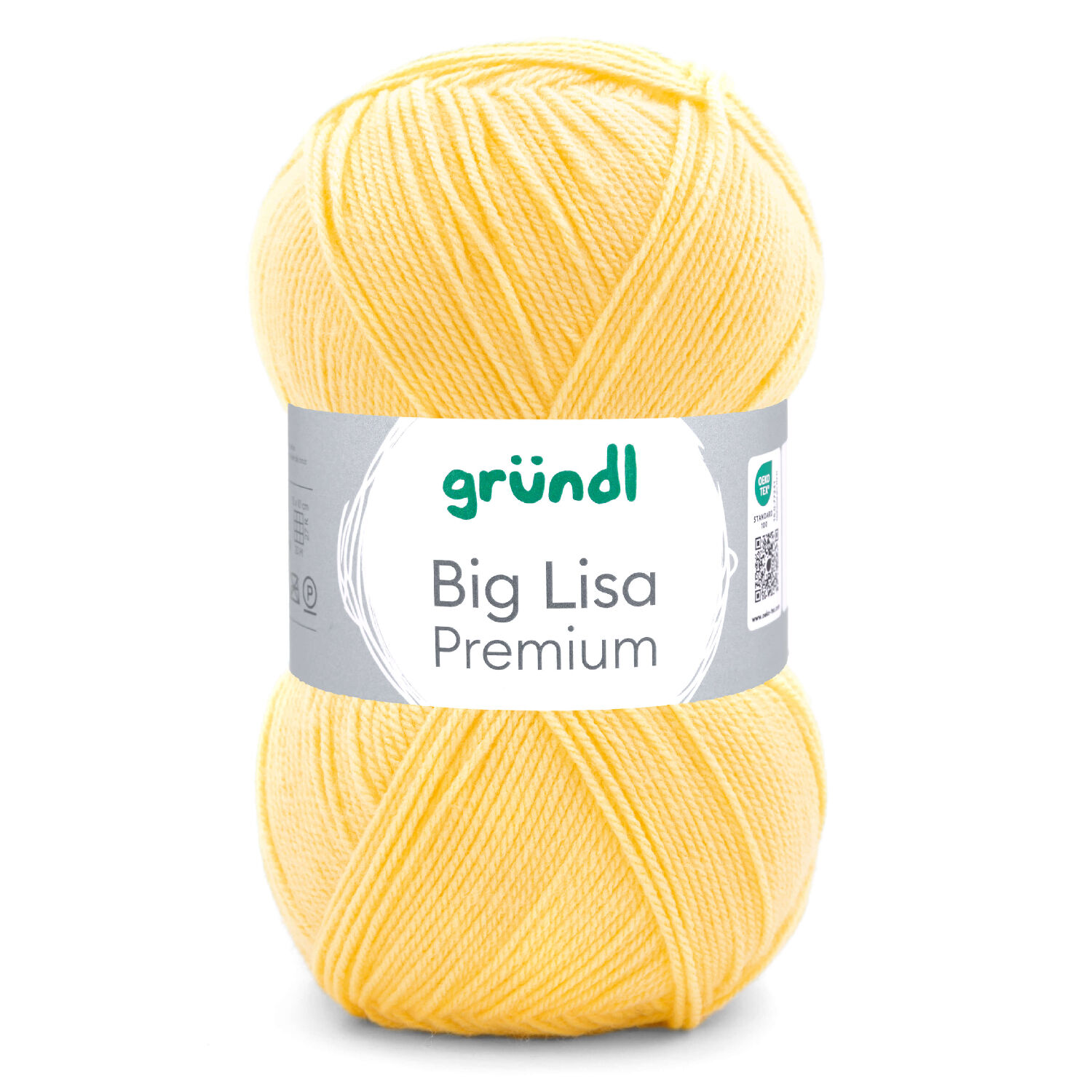 SALE Strickgarn BIG Lisa Premium, 250g, 665m, Oeko-Tex-Standard, 100% Polyacryl, Farbe 77, Gelb