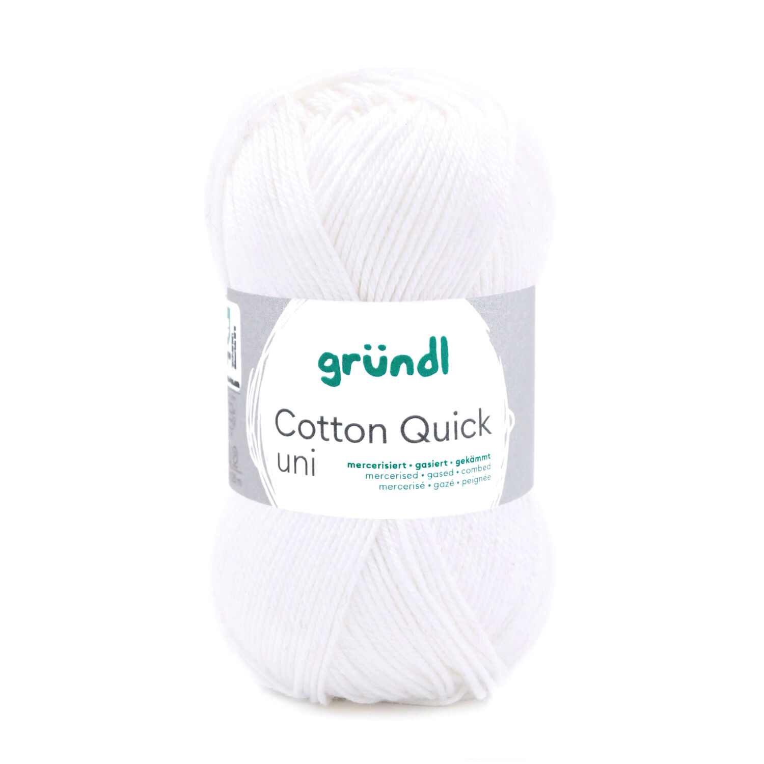 Cotton Quick uni, 100% Baumwolle, Oeko-Tex-Standard, 50g, 125m, Farbe 01, Wei�