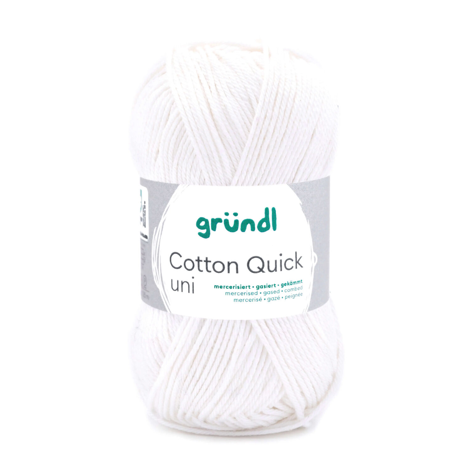 Cotton Quick uni, 100% Baumwolle, Oeko-Tex-Standard, 50g, 125m, Farbe 101, Creme