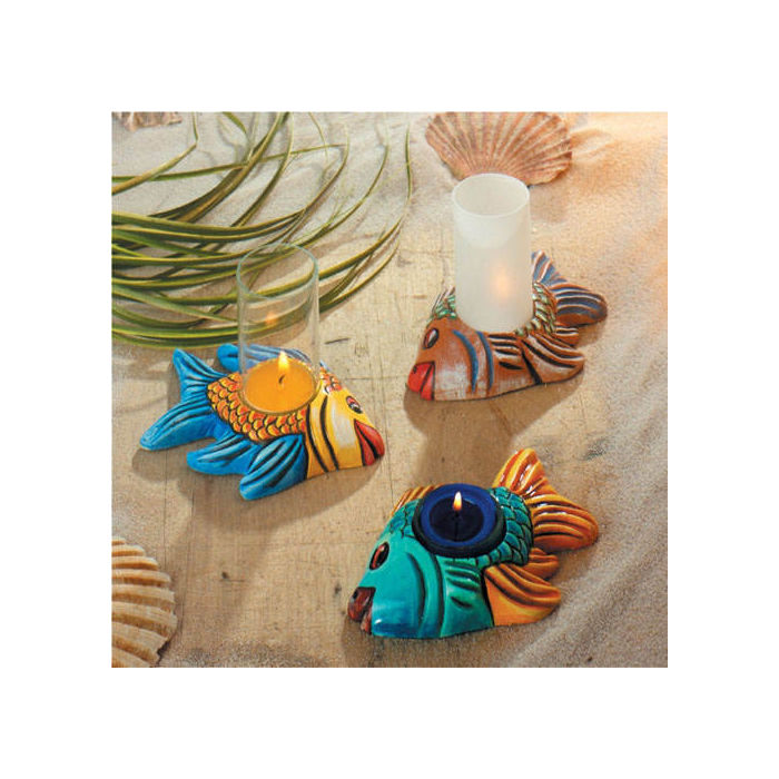 SALE Gie�form Kerzenhalter Fische ca. 13,5 cm