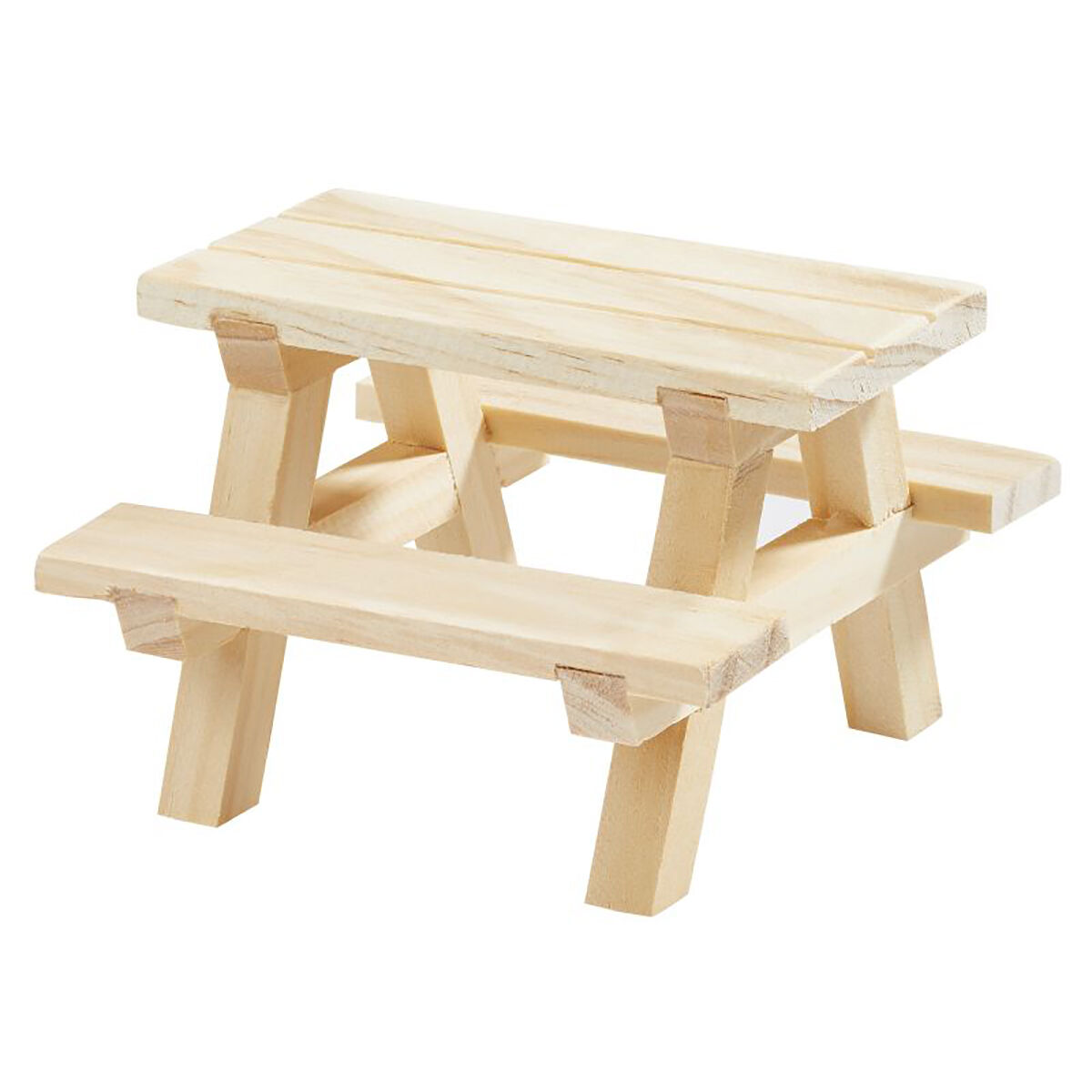 NEU Miniatur-Picknick-Tisch mit B�nken, Gr��e 8 x 8 x 5,5 cm