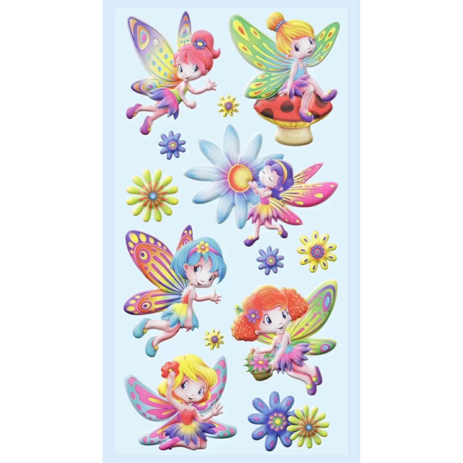 NEU SOFTY 3-D Sticker / Aufkleber, Elfen / Feen, 1 Bogen
