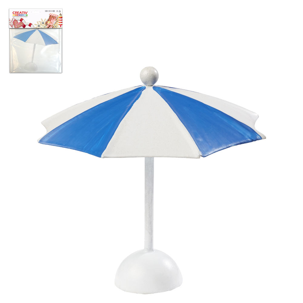 Hobbyfun Mini-Sonnenschirm, blau-wei�, 10x10cm