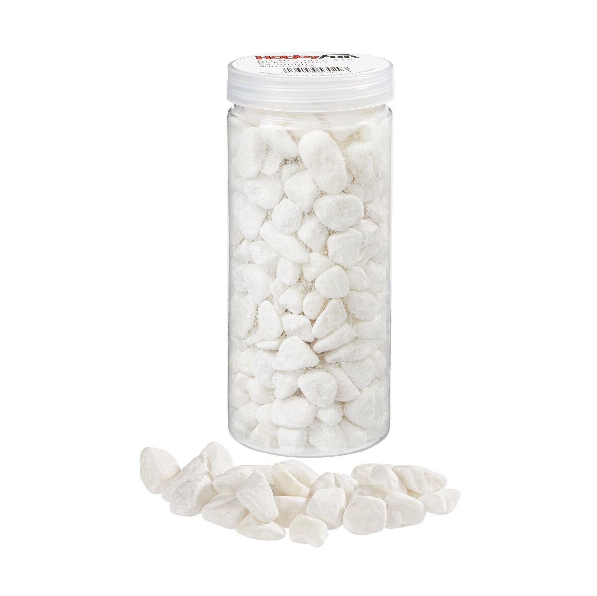 NEU Streu-Deko-Steine Gro�, weiss, Dose mit Gr��e ca. 500g