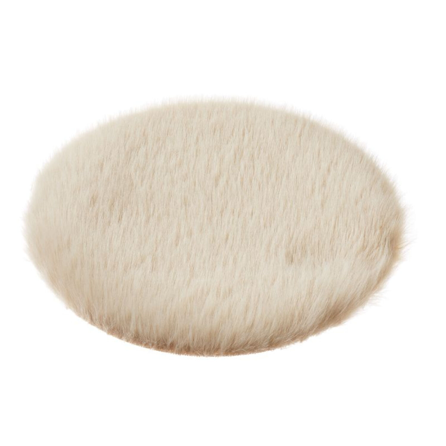 NEU Miniatur Teppich rund, beige, f�r Wichtel / Geldgeschenke, ca. 12 cm