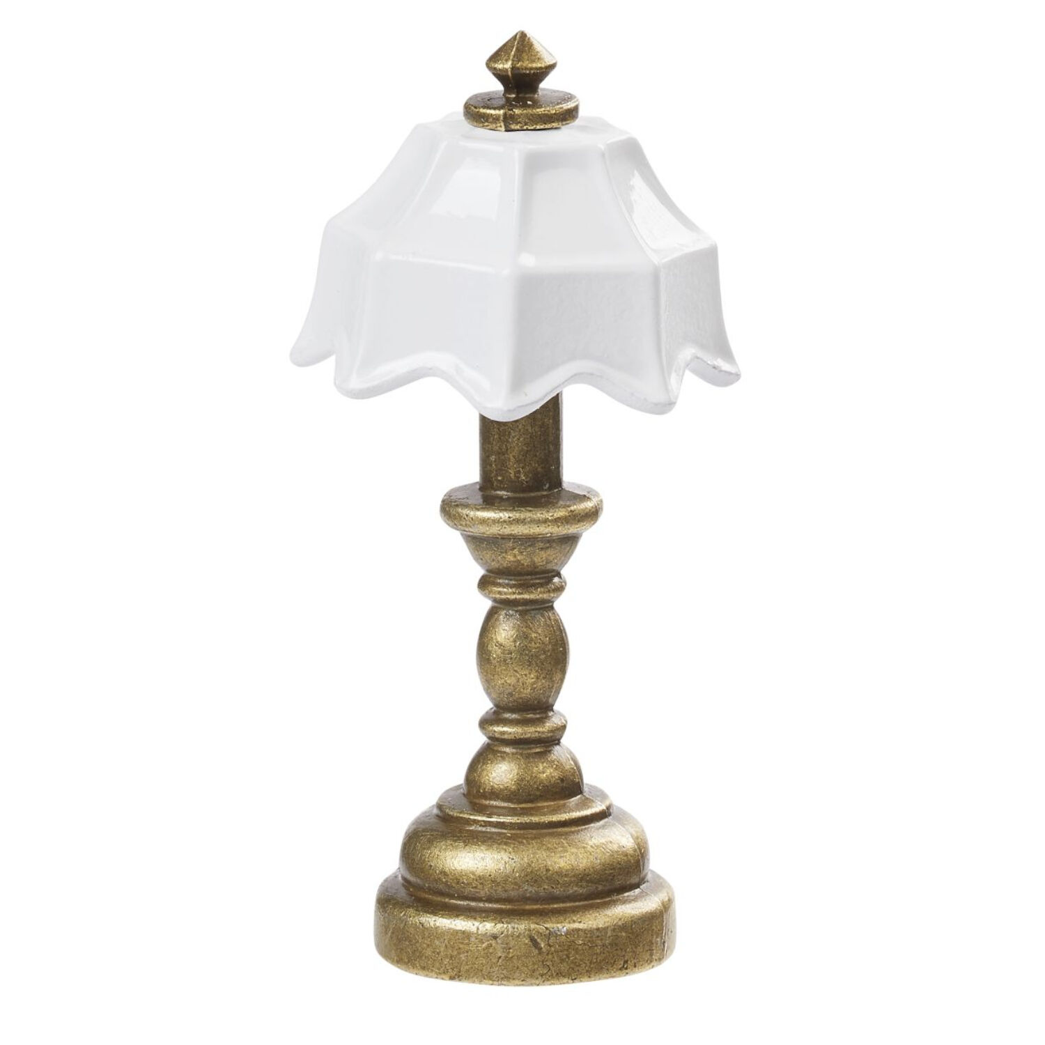 Miniatur Tischlampe f�r Wichtel / Geldgeschenke, messing, ca. 2 x 4,3 cm