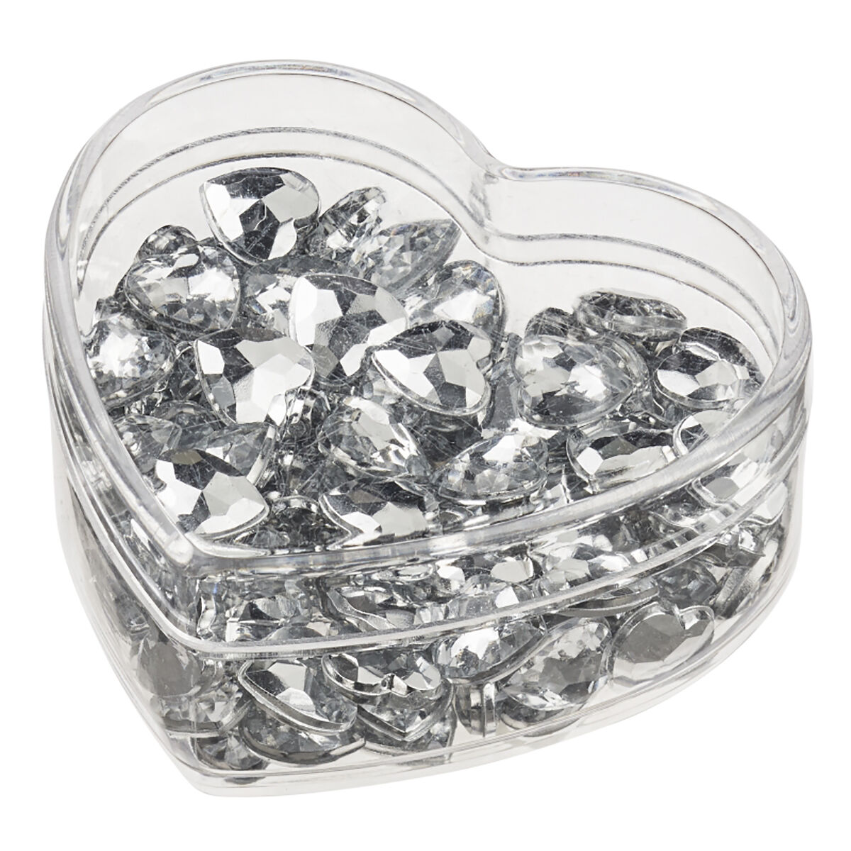 NEU Streu-Deko Diamantoptik, Herz Gr��e 10 mm, Box mit 120 St�ck