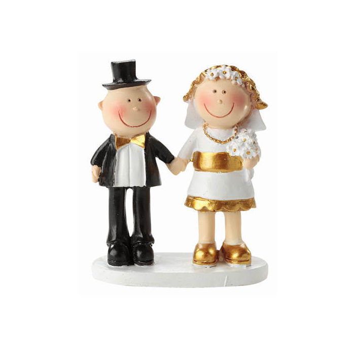 SALE Figur: Jubil�umspaar, ca. 5,5 cm, gold