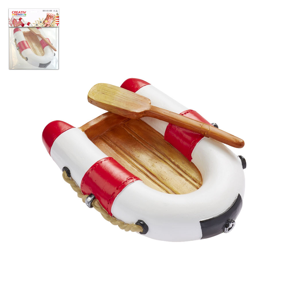 Hobbyfun Mini Schlauchboot rot-wei�, 7 x 5cm