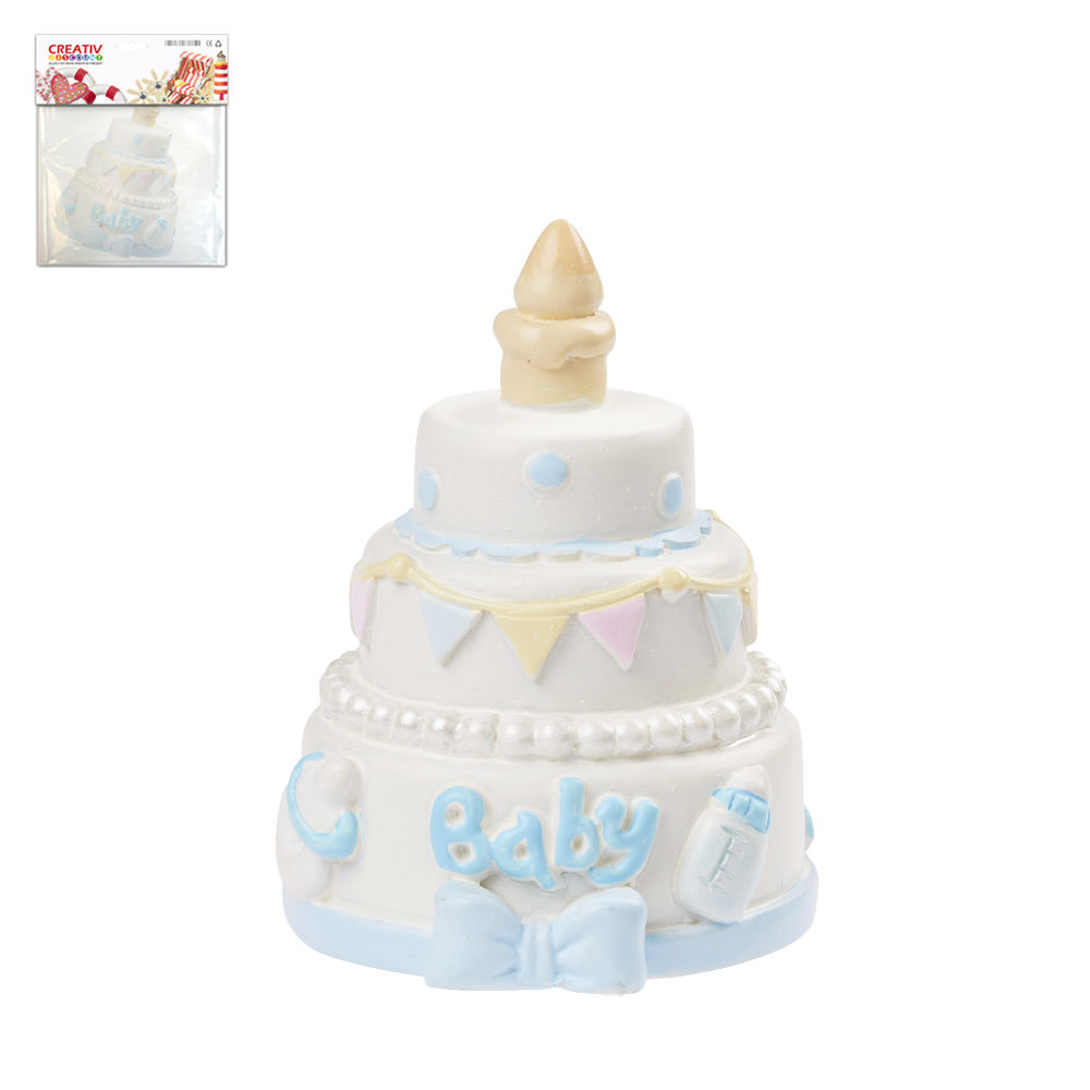 SALE Hobbyfun Mini Baby-Boy Torte, Blau, ca. 4,5 cm