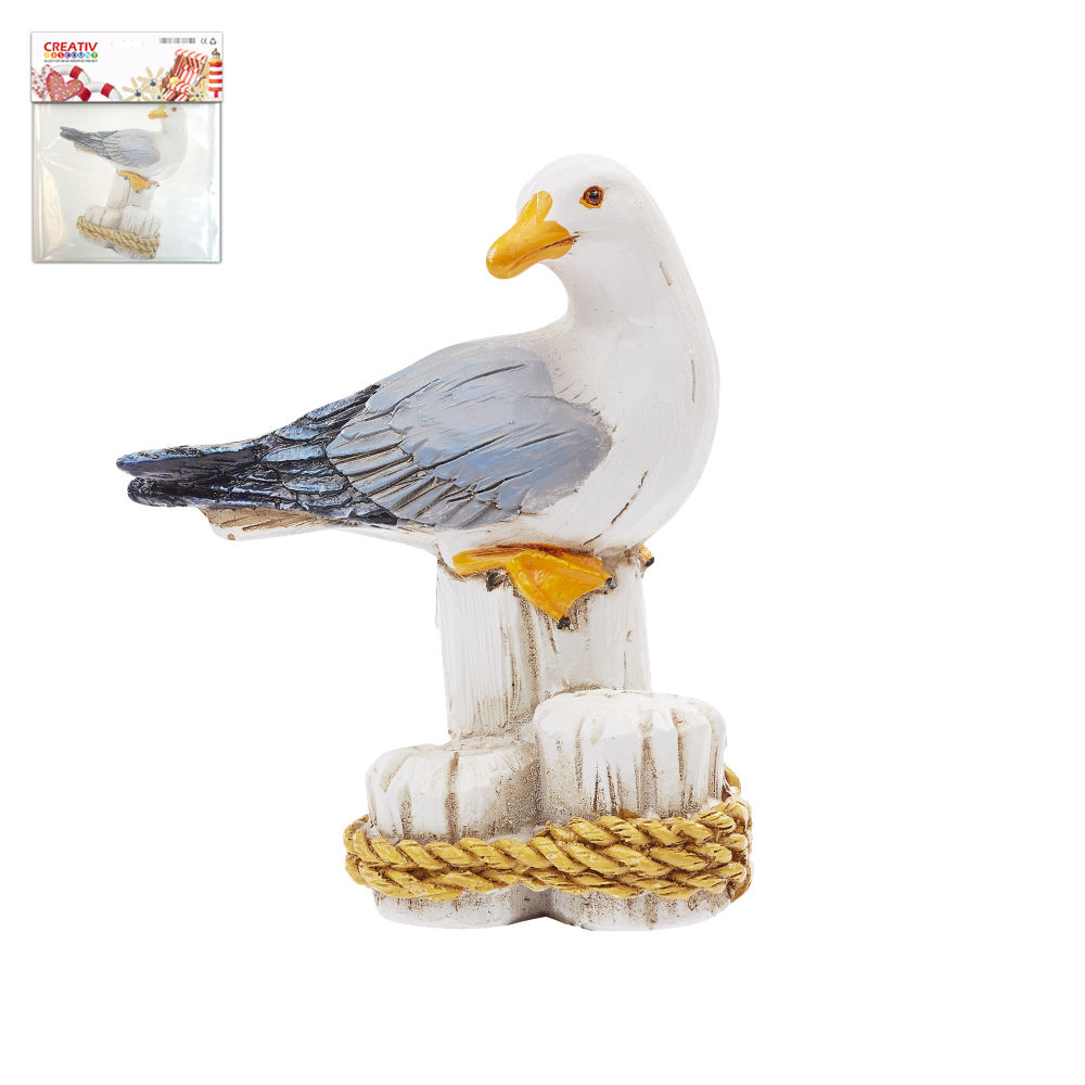 Hobbyfun Miniatur M�we auf Pfahl, ca. 6cm