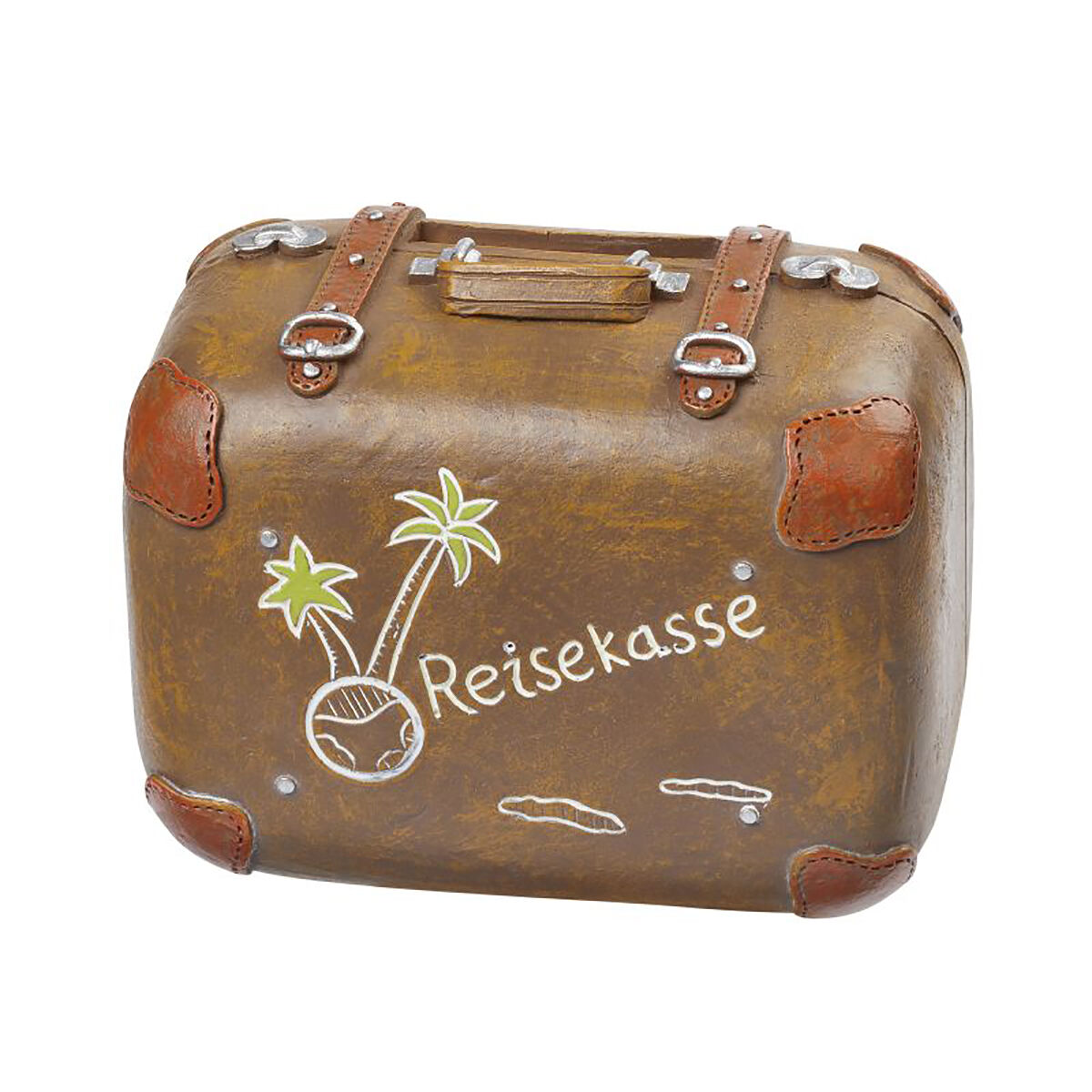 NEU Miniatur-Reisekasse-Koffer mit Geld-Schlitz, Gr��e 8 x 5 x 6 cm