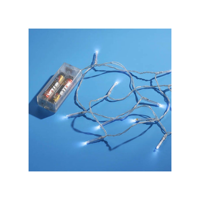 Lichterkette 10er LED transparent f�r Batterie