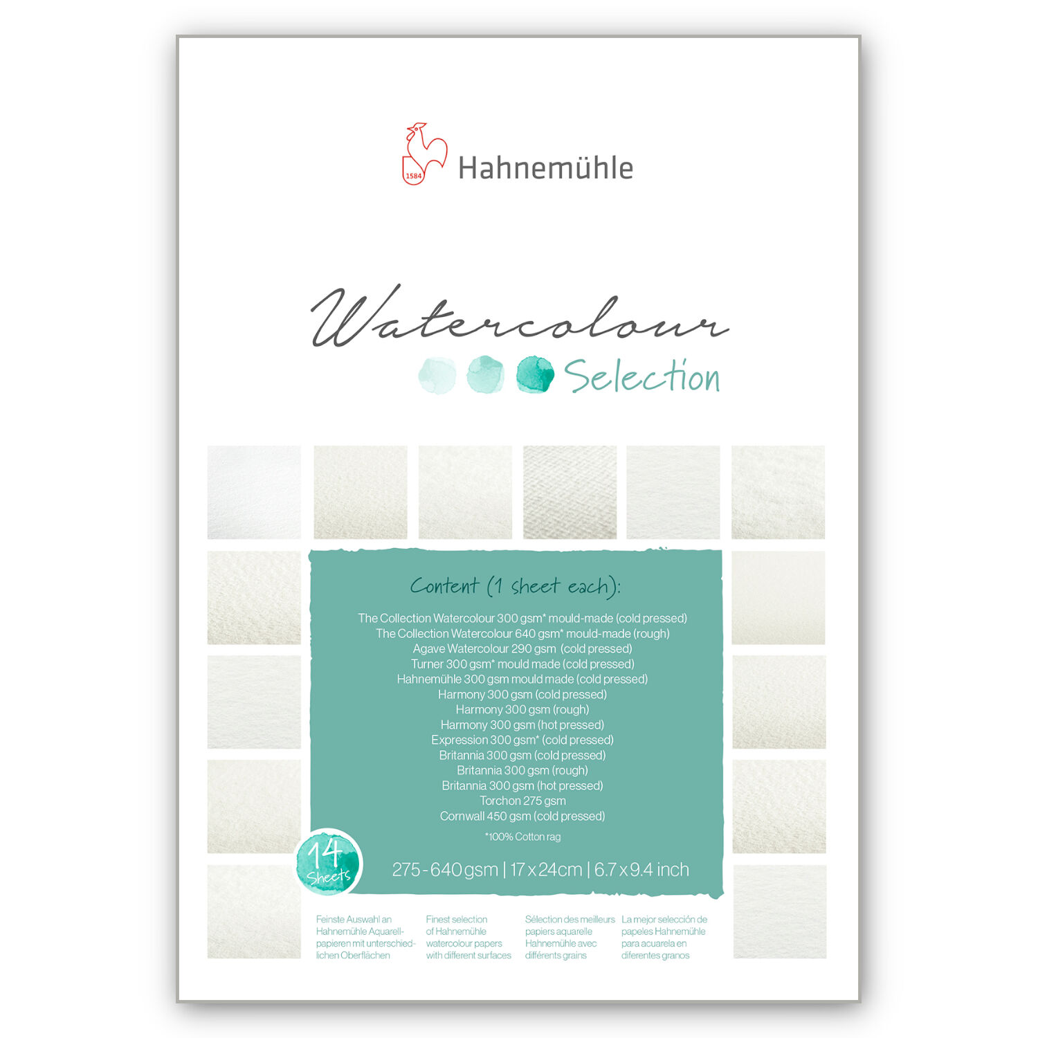 SALE Hahnem�hle Aquarellblock Selection 17x24cm
