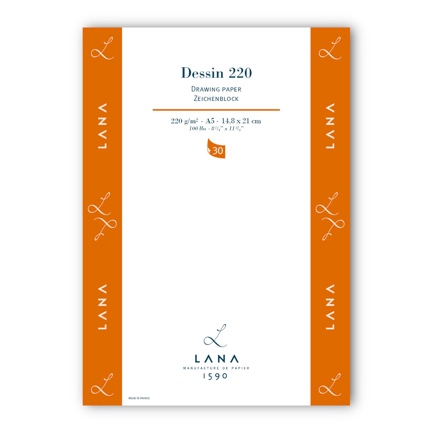 SALE Hahnem�hle Skizzenblock LANA Dessin 220, DIN A5, 30 Blatt