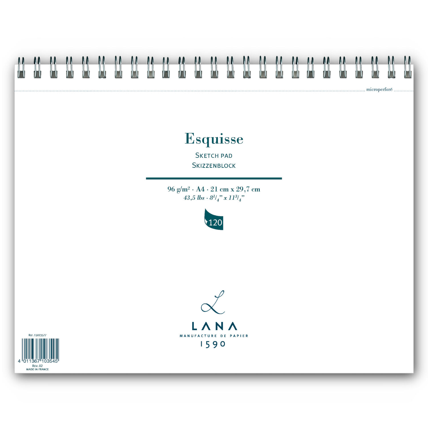 SALE Skizzenblock Esquisse 96g/m�, A4, 120 Blatt