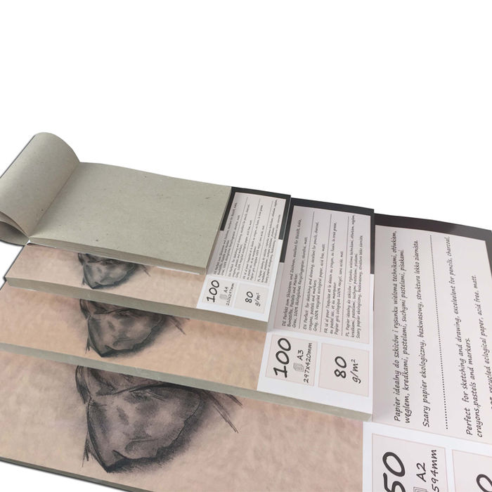 SALE Skizzenblock A5, 80g/m� 50 Blatt, Graubraun Bild 2