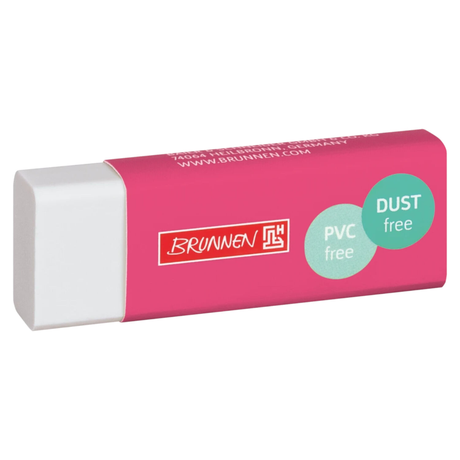 Radiergummi wei�, Dust free, 60x20x12 mm, tulip