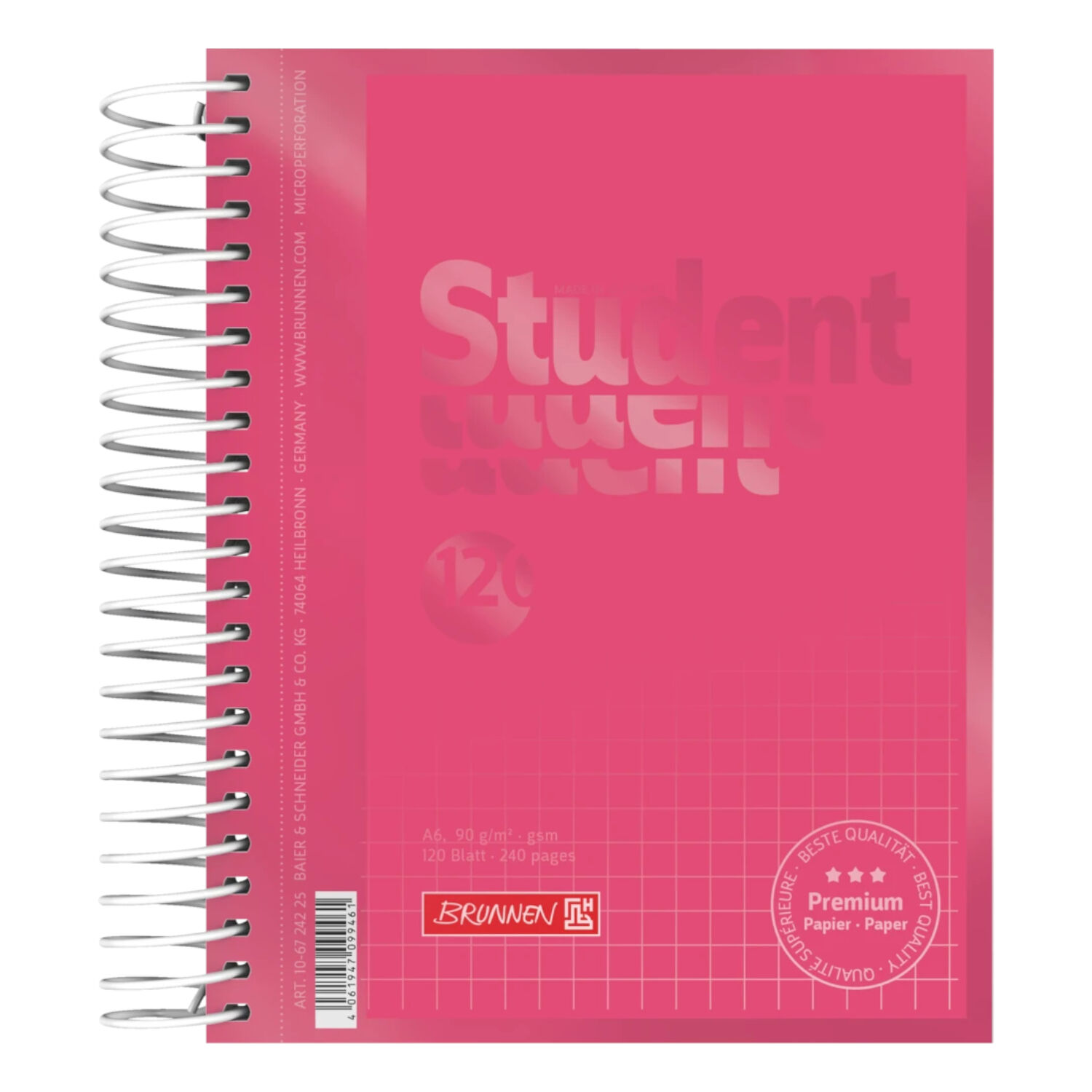 NEU Collegeblock DIN A6, kariert, 120 Blatt, tulip