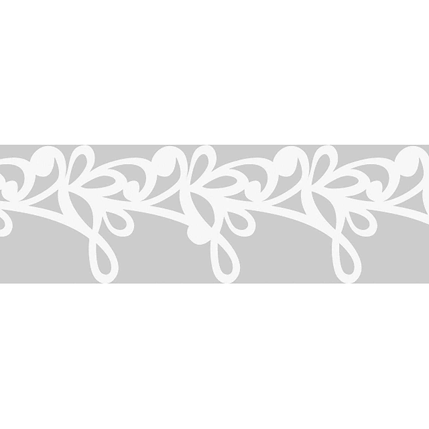 NEU Papierspitze selbstklebend, 2 m x 14 mm, Rokoko Wei�