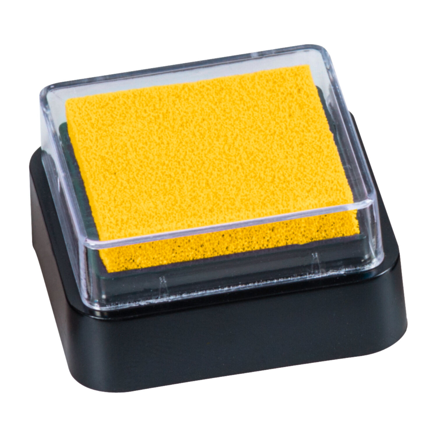 NEU Stempelkissen Mini, 3 x 3 cm, auf �l/Wasser-Basis, Gelb