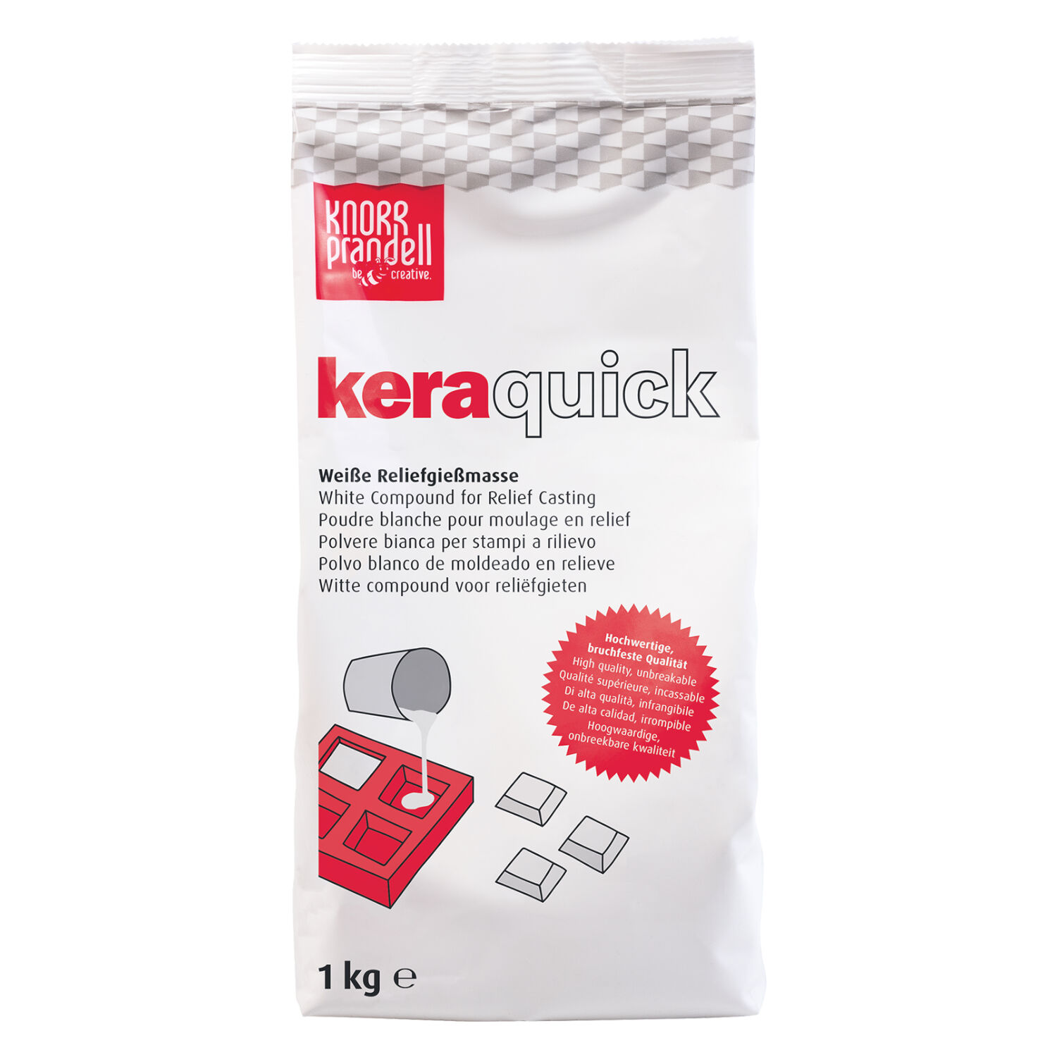 Gie�masse Keraquick, wei�, schnell h�rtend, 1 kg