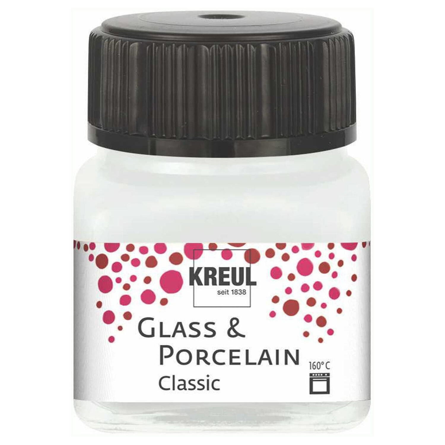 Glass & Porcelain Classic, deckende Glasmalfarbe / Porzellanfarbe, 20ml Cremewei�