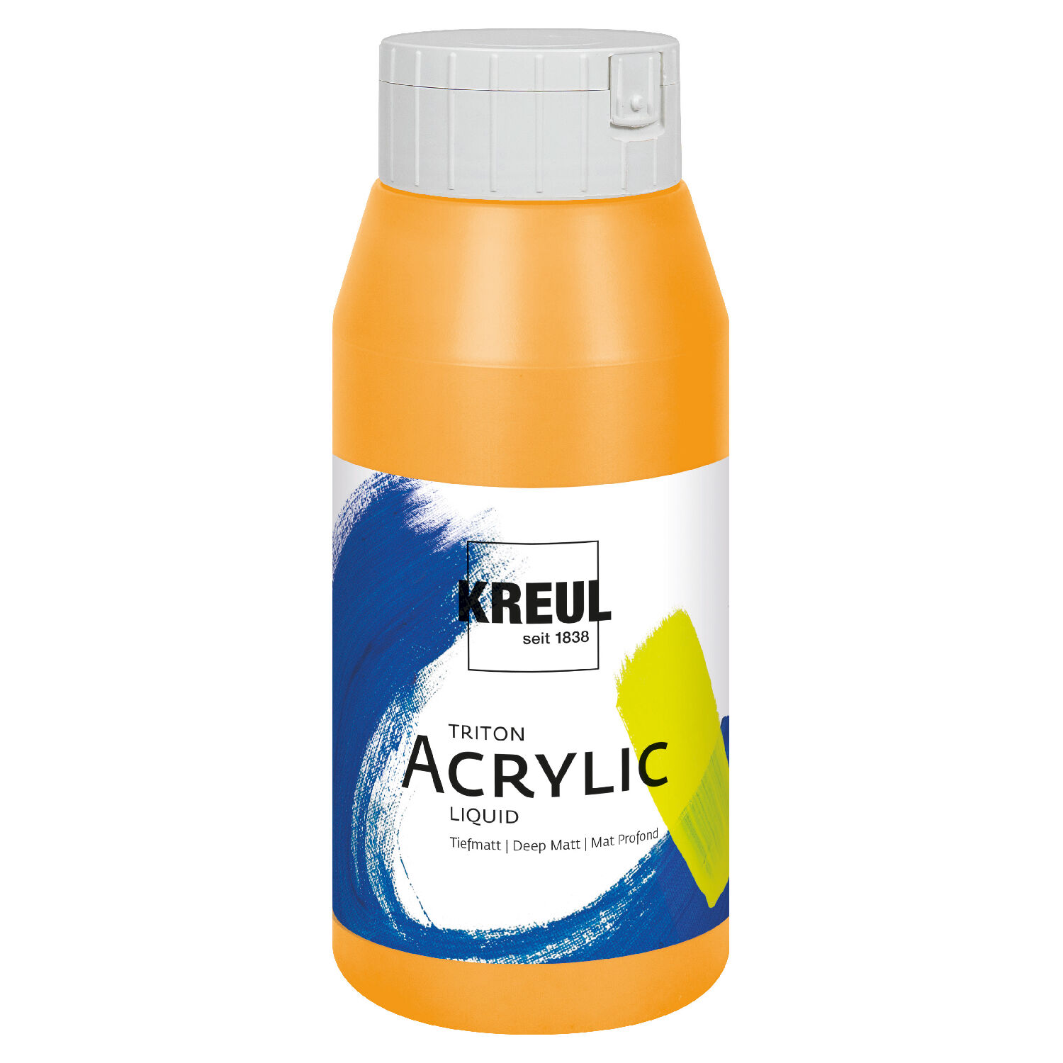NEU Kreul Triton Acrylfarbe, 750 ml, Indischgelb
