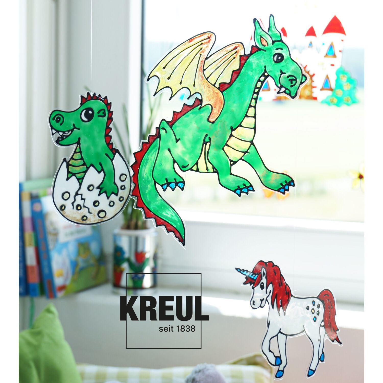 KREUL Window Color Set Powerpack Burg, 7x 125 ml + Zubeh�r Bild 3