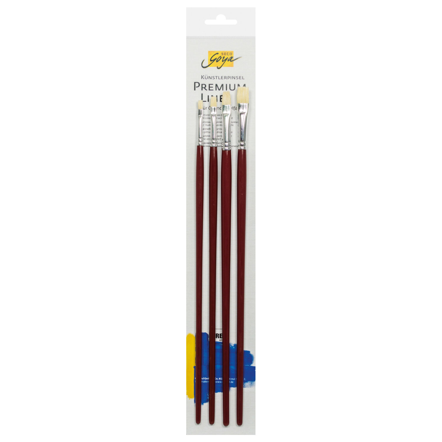 SOLO GOYA K�nstlerpinsel Set, Borste flach, 4er-Set