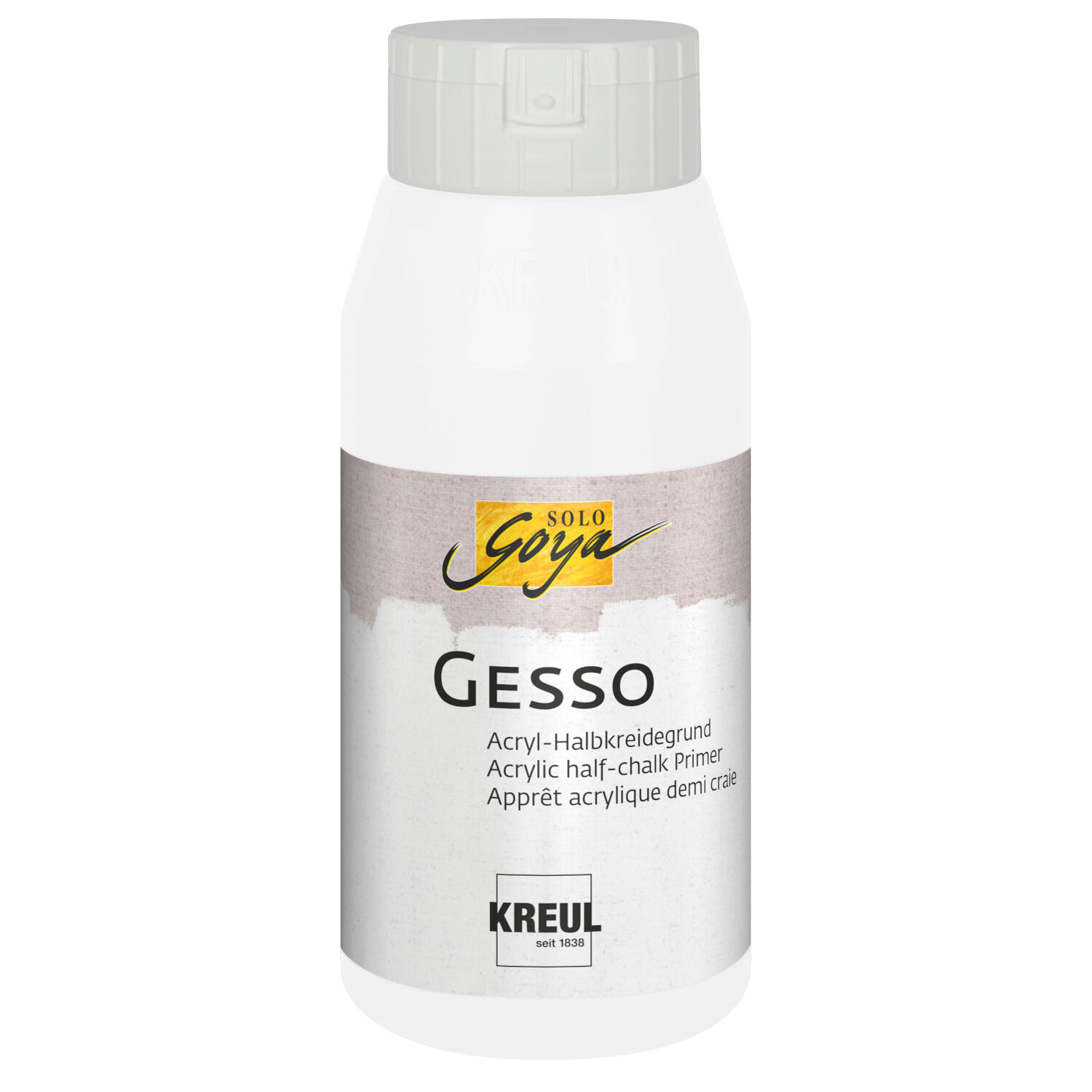 NEU Gesso Grundierung / Acryl-Halbkreidegrund, wei�, 750ml