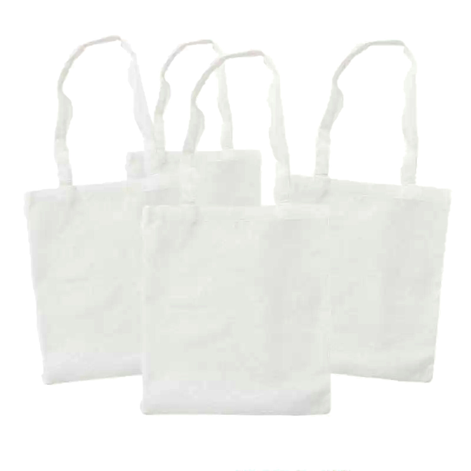 Sparpack, Baumwolltasche lange Tragegriffe, 38x42 cm, Wei�, 60 St�ck