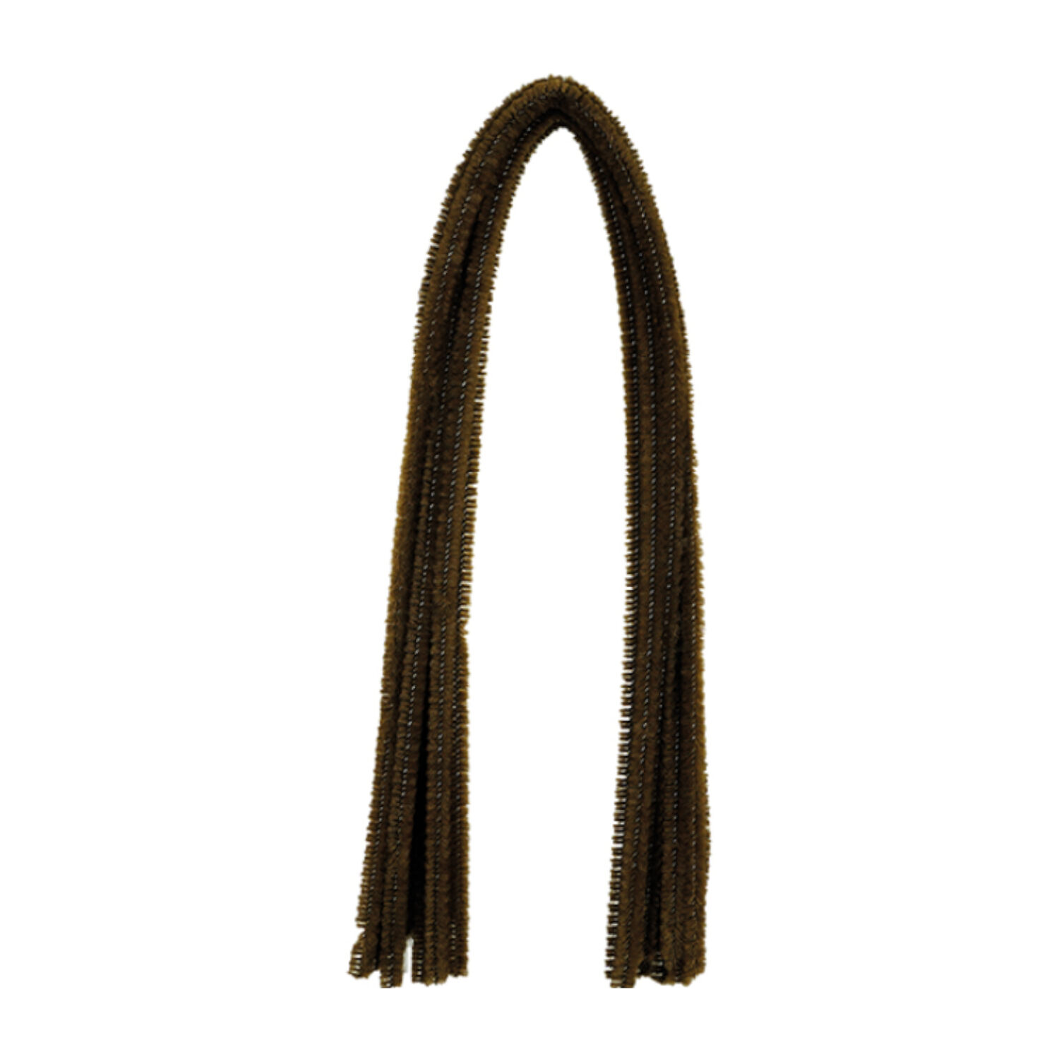 Chenilledraht / Pfeifenputzer / Biegepl�sch, 8mm x 50cm, 10 Stk., Braun