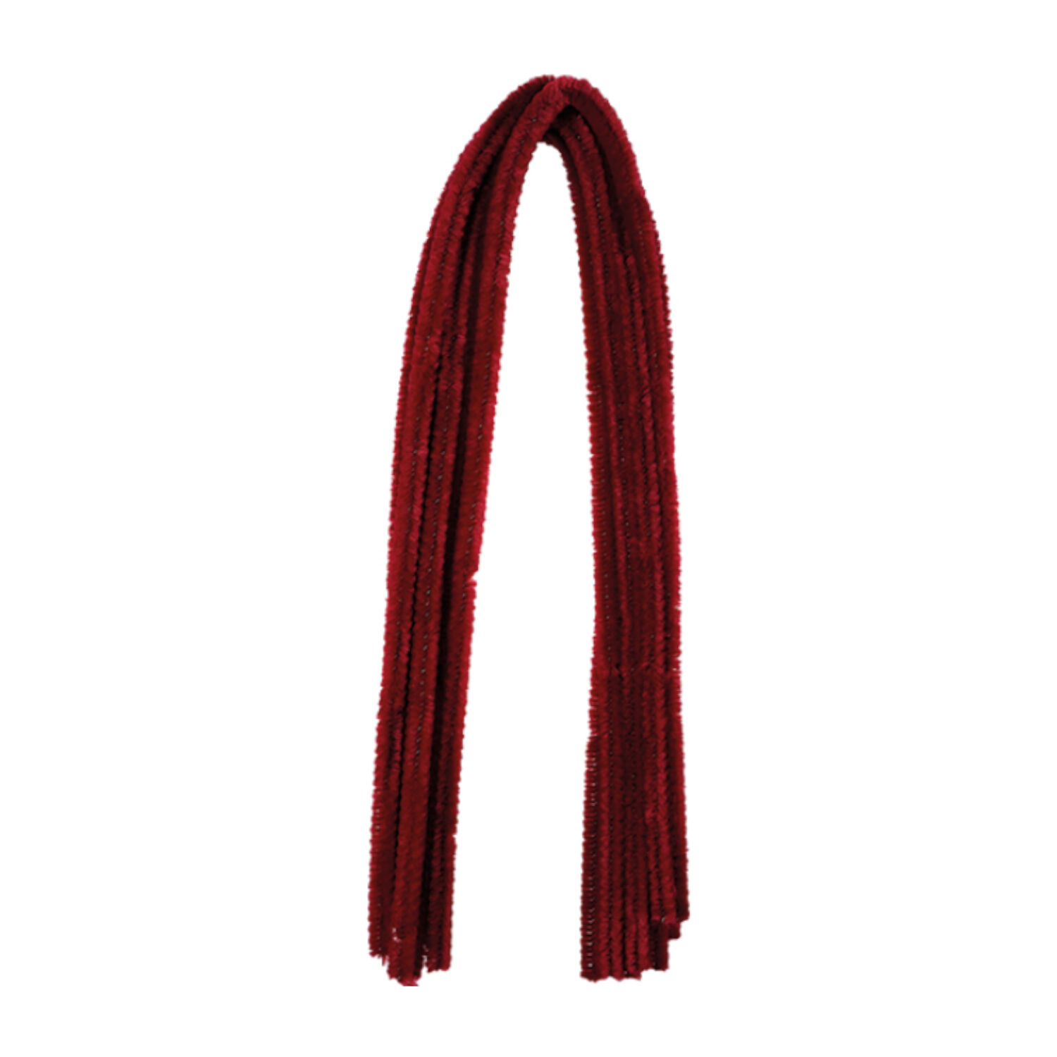 Chenilledraht / Pfeifenputzer / Biegepl�sch, 8mm x 50cm, 10 Stk., Dunkelrot