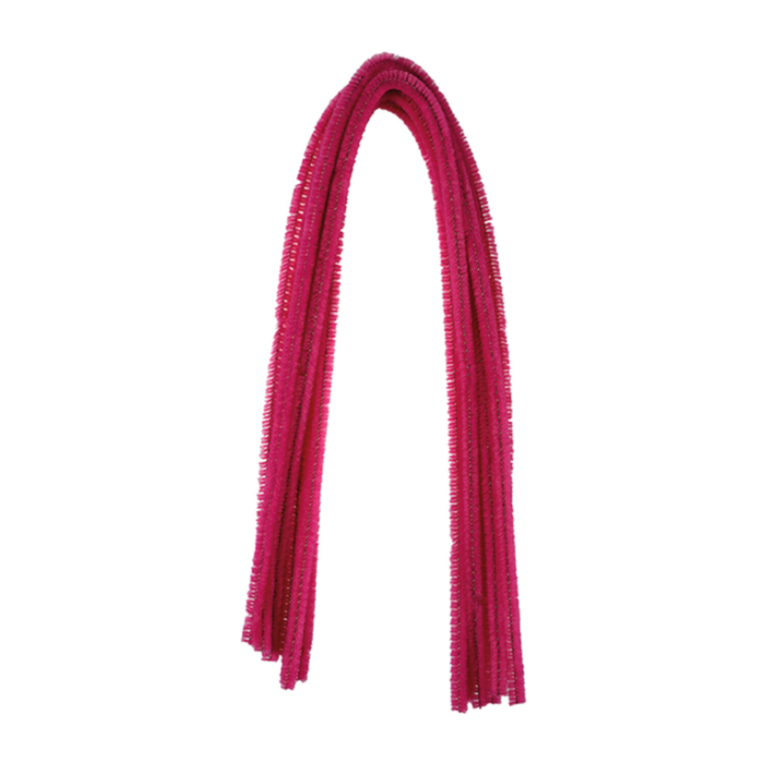 Chenilledraht / Pfeifenputzer / Biegepl�sch, 8mm x 50cm, 10 Stk., Dunkelrosa