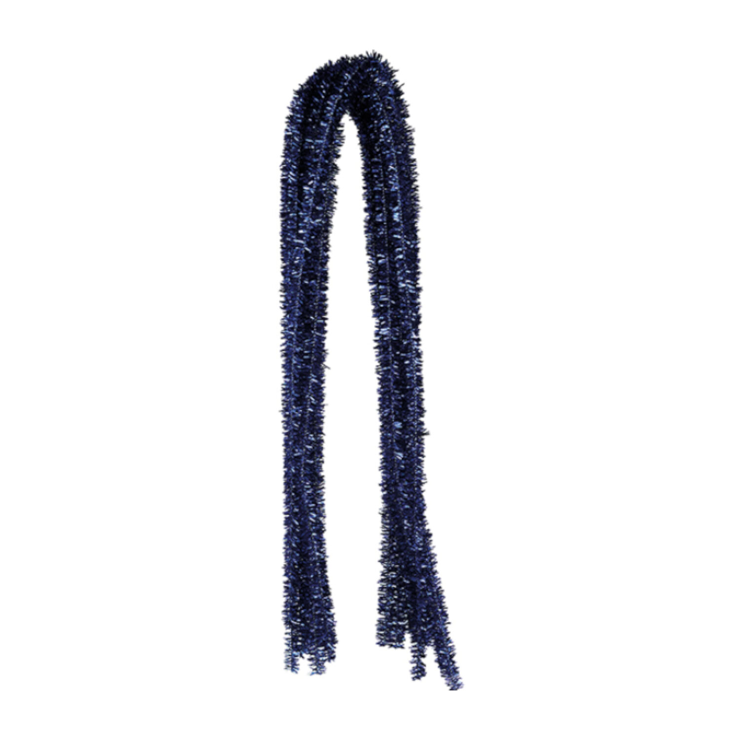 Chenilledraht / Pfeifenputzer / Biegepl�sch Glitzer, 8mm x 50cm, 10 Stk., Blau