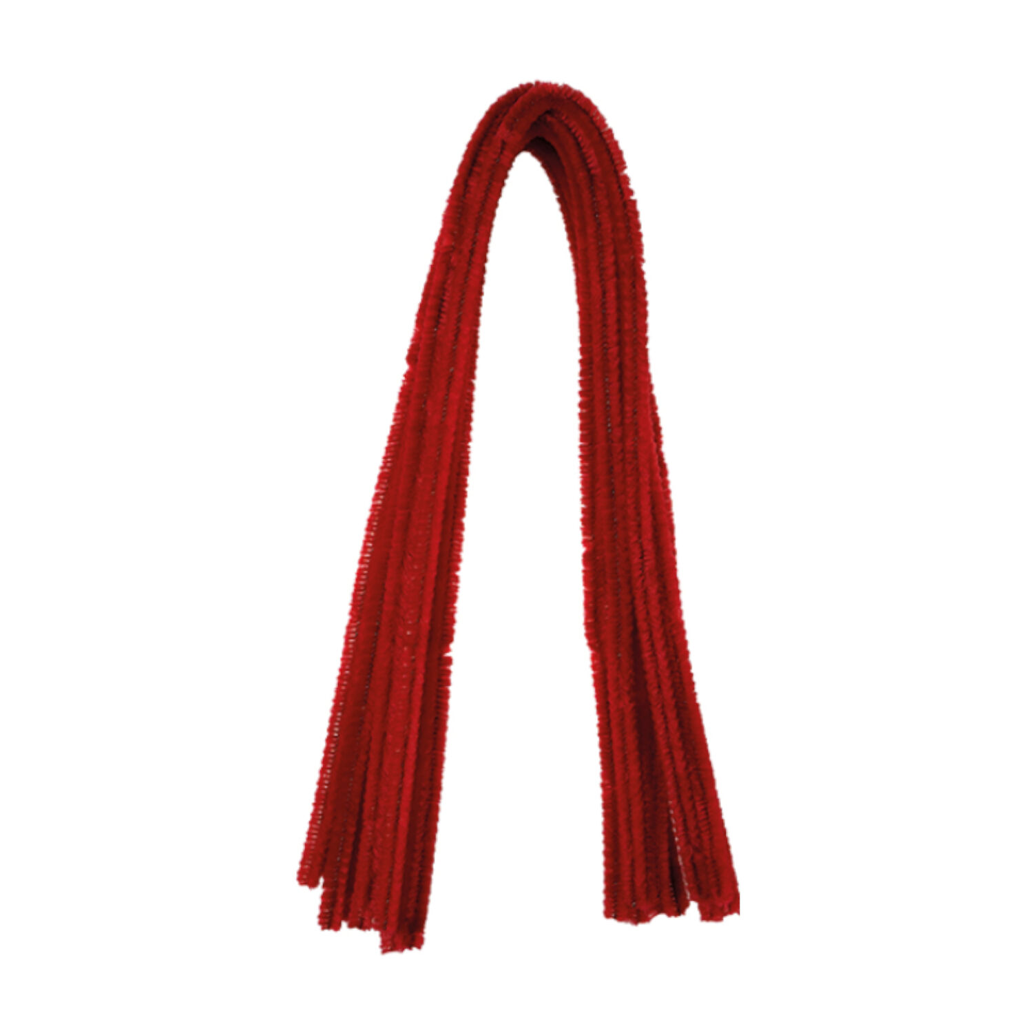 Chenilledraht / Pfeifenputzer / Biegepl�sch, 8mm x 50cm, 10 Stk., Rot