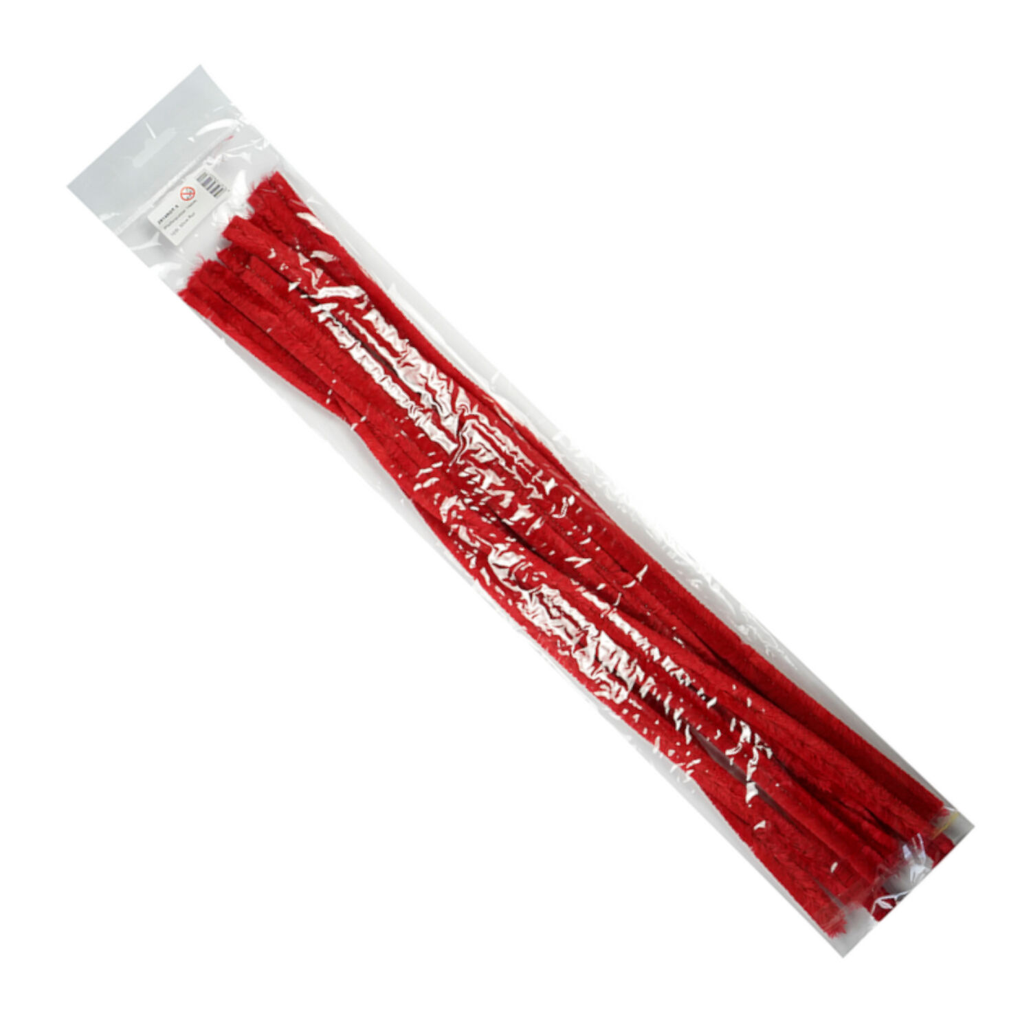 Chenilledraht / Pfeifenputzer / Biegepl�sch, 14mm x 50cm, 10 St�ck, Rot