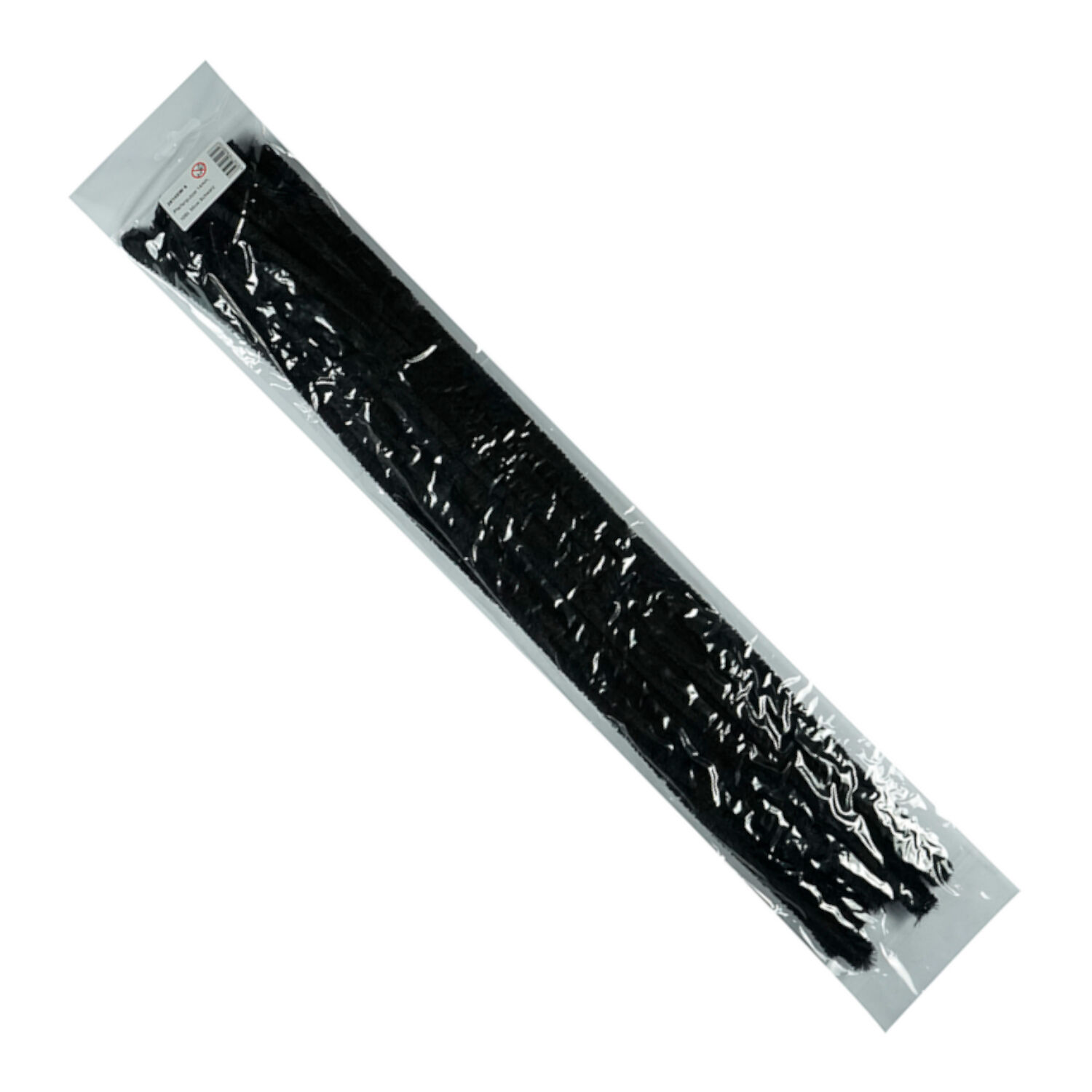 Chenilledraht / Pfeifenputzer / Biegepl�sch, 14mm x 50cm, 10 St�ck, Schwarz