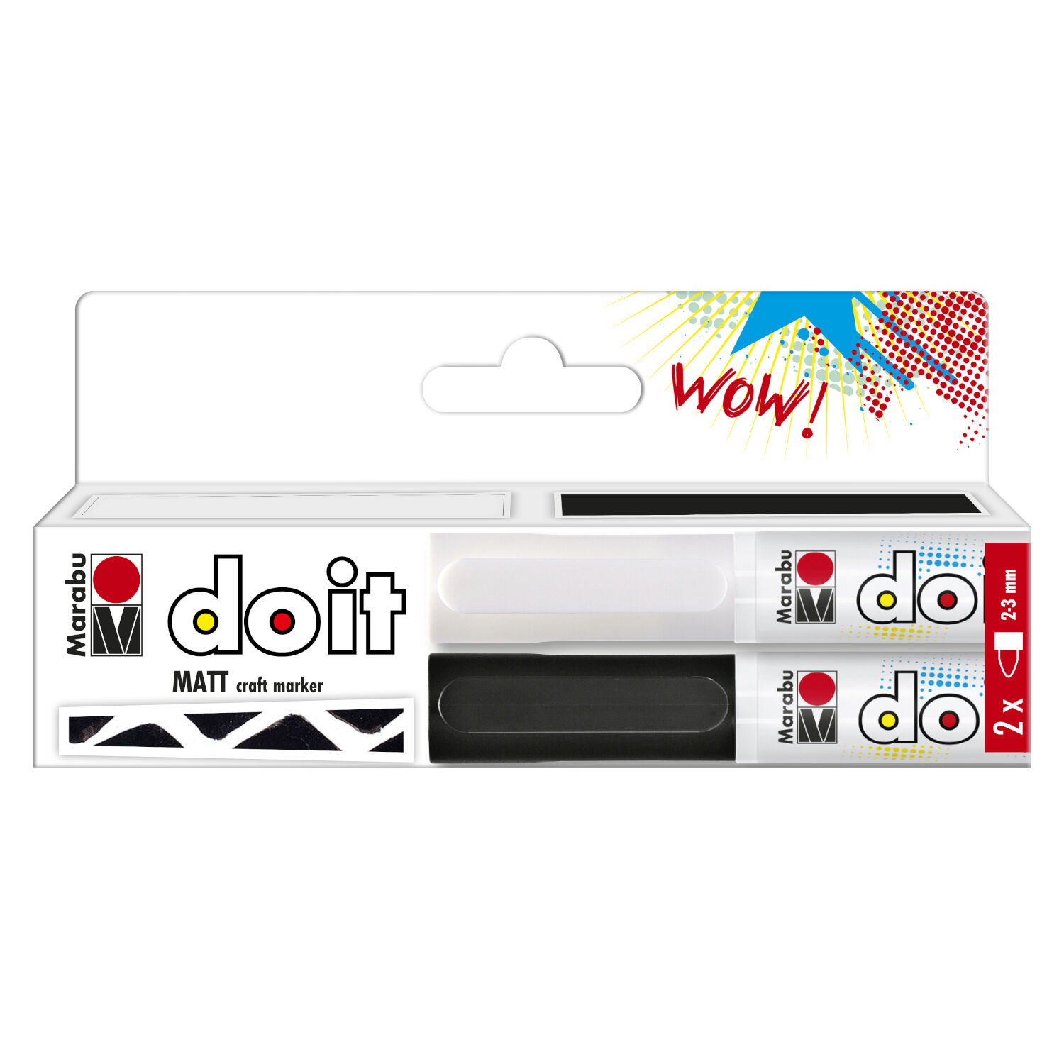 NEU Marabu do it Craft Marker 2 St�ck, schwarz/wei�