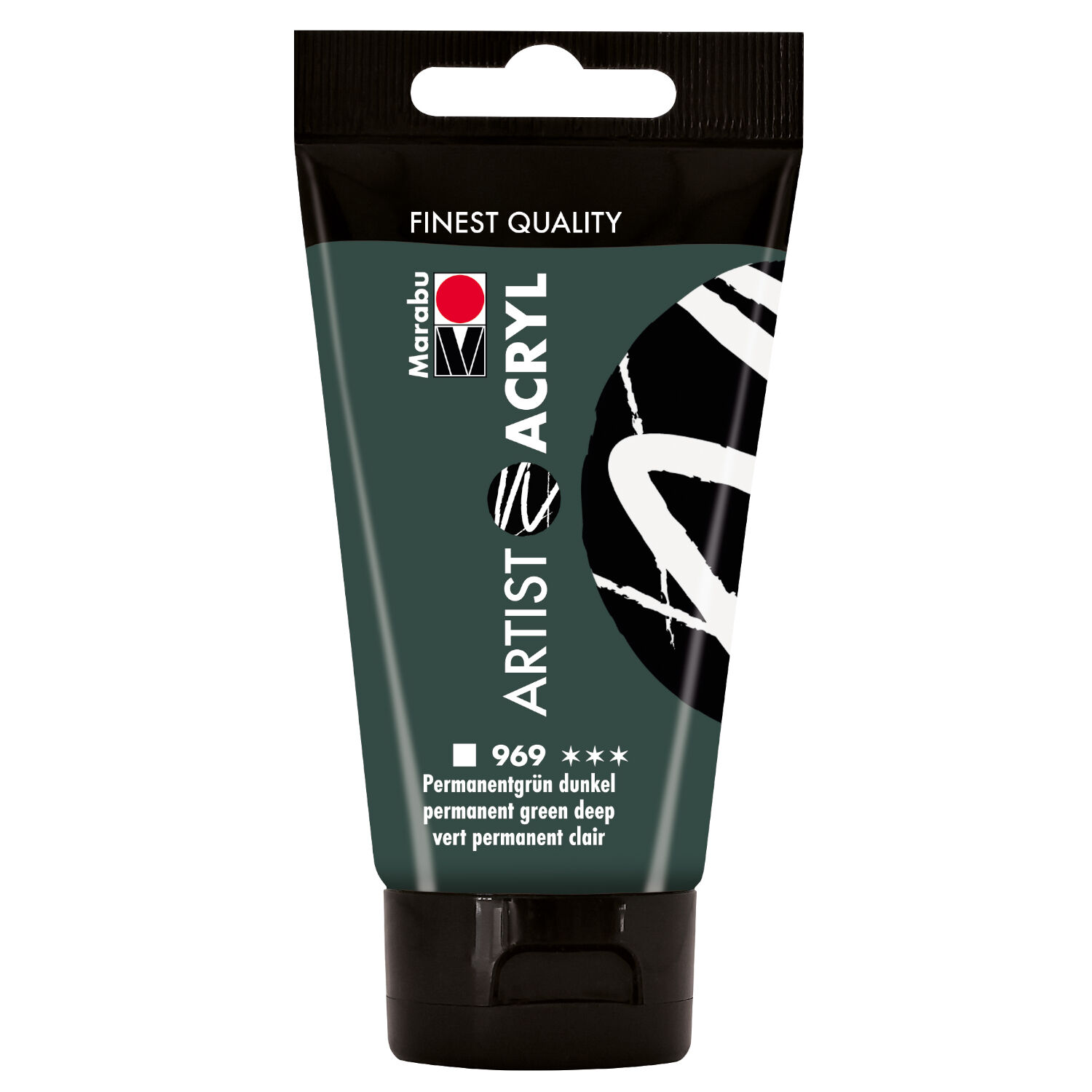 Marabu Artist Acryl, Tube 75 ml, Permanentgr�n dunkel