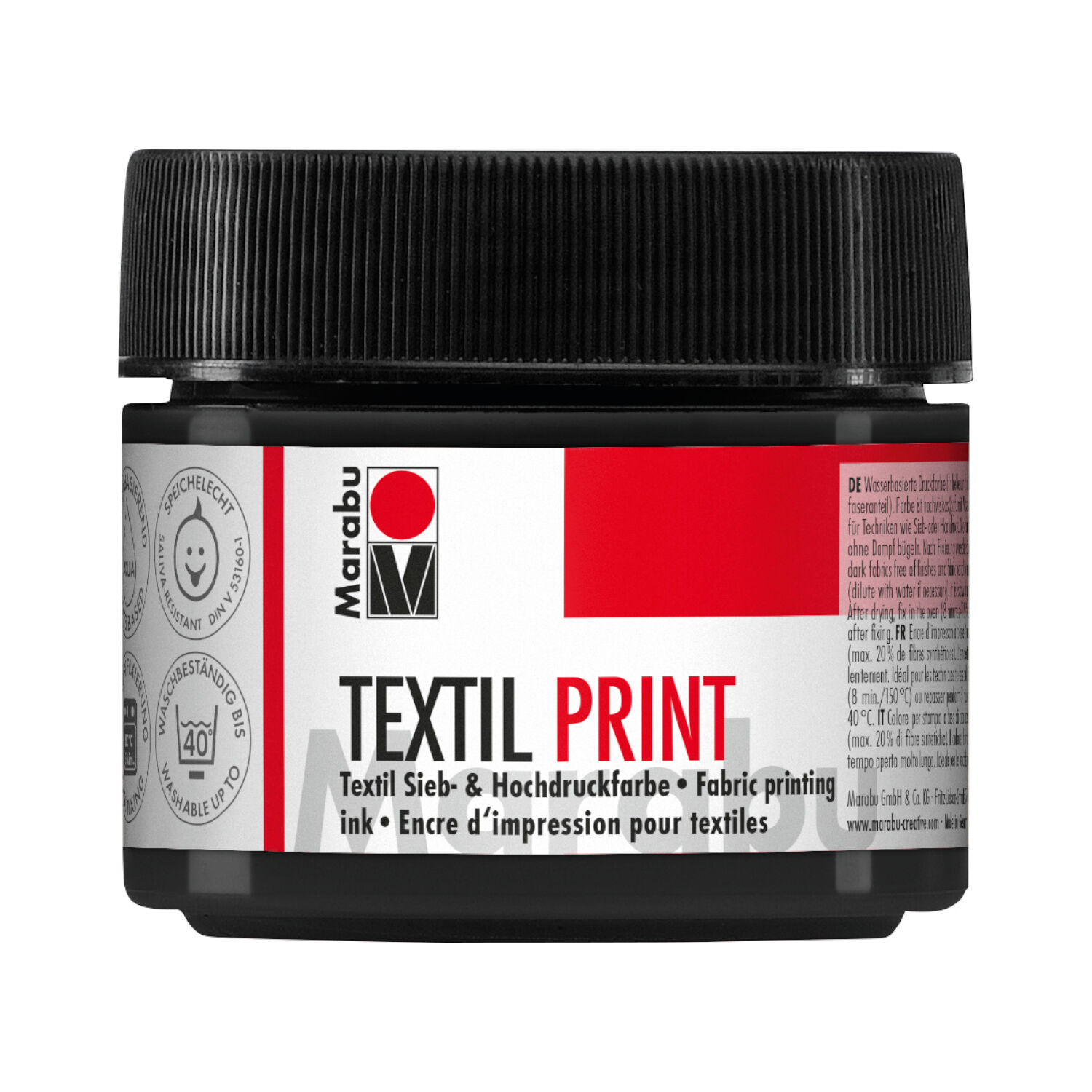 Marabu Textil Print, 100ml, Lampenschwarz